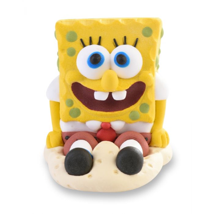 Spongebob Zuckerfigur – 1 Stück Zuckerdeko für Torten, Cupcakes & Kindergeburtstag
