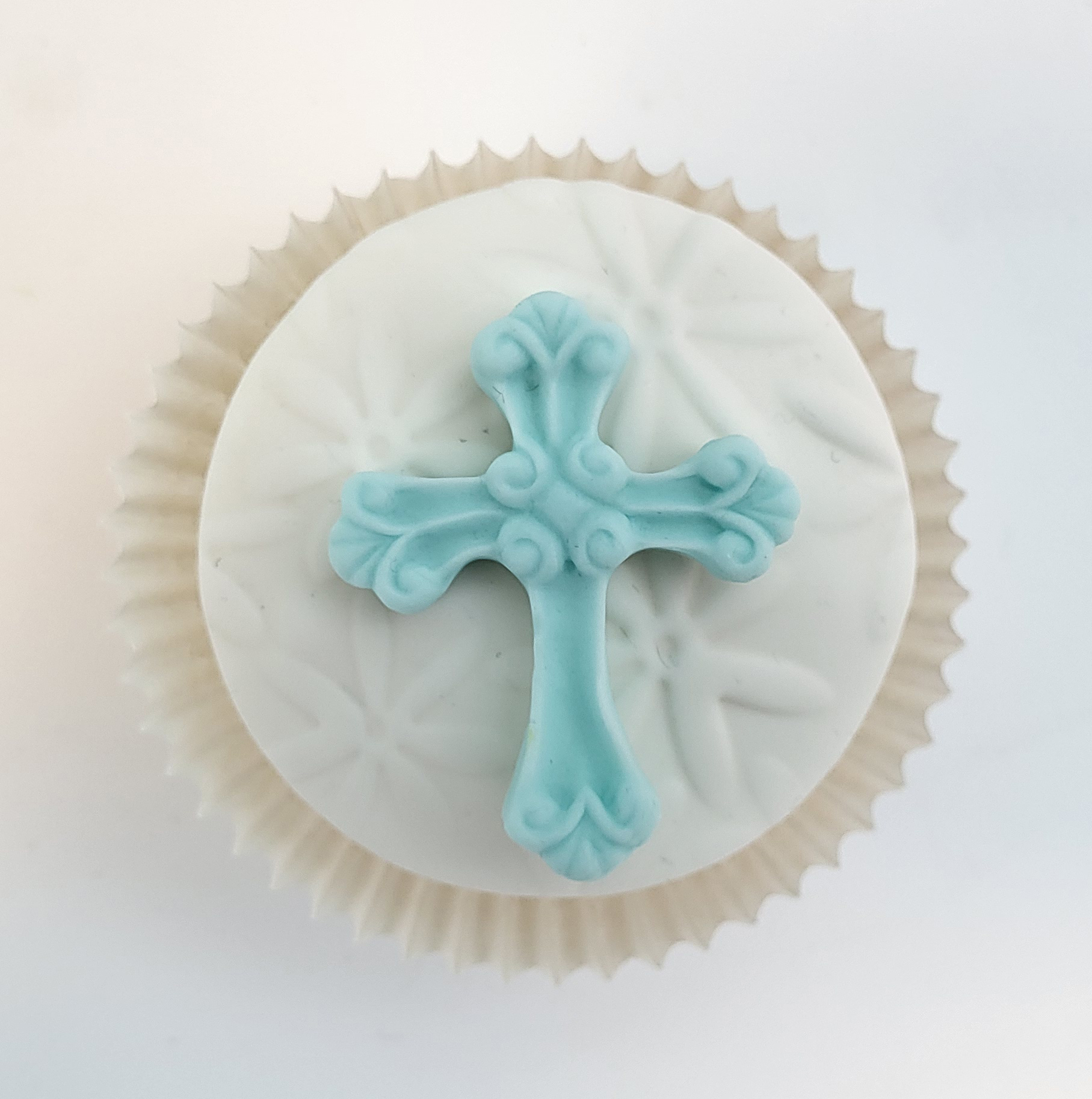 Zuckerdekoration Kreuz  6-teilig in Blau