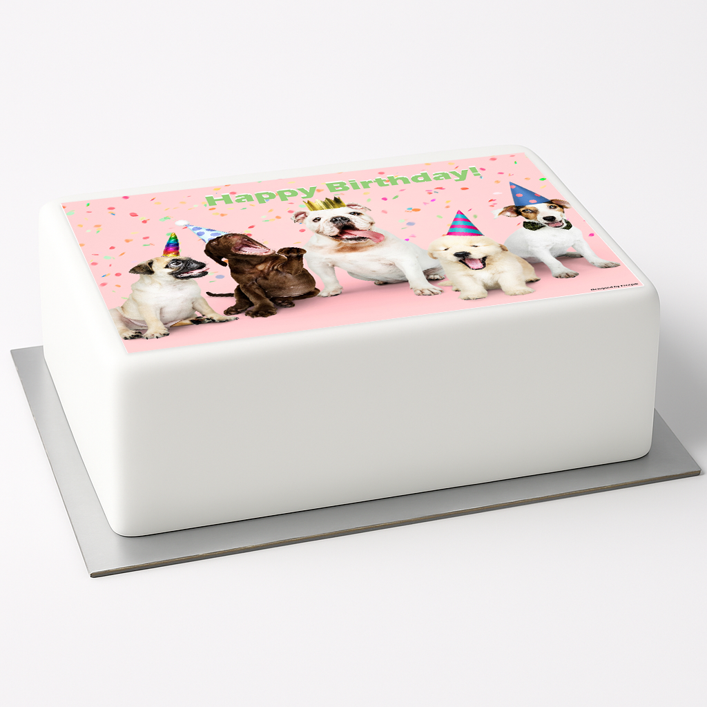 Tortenaufleger Happy Birthday Hunde