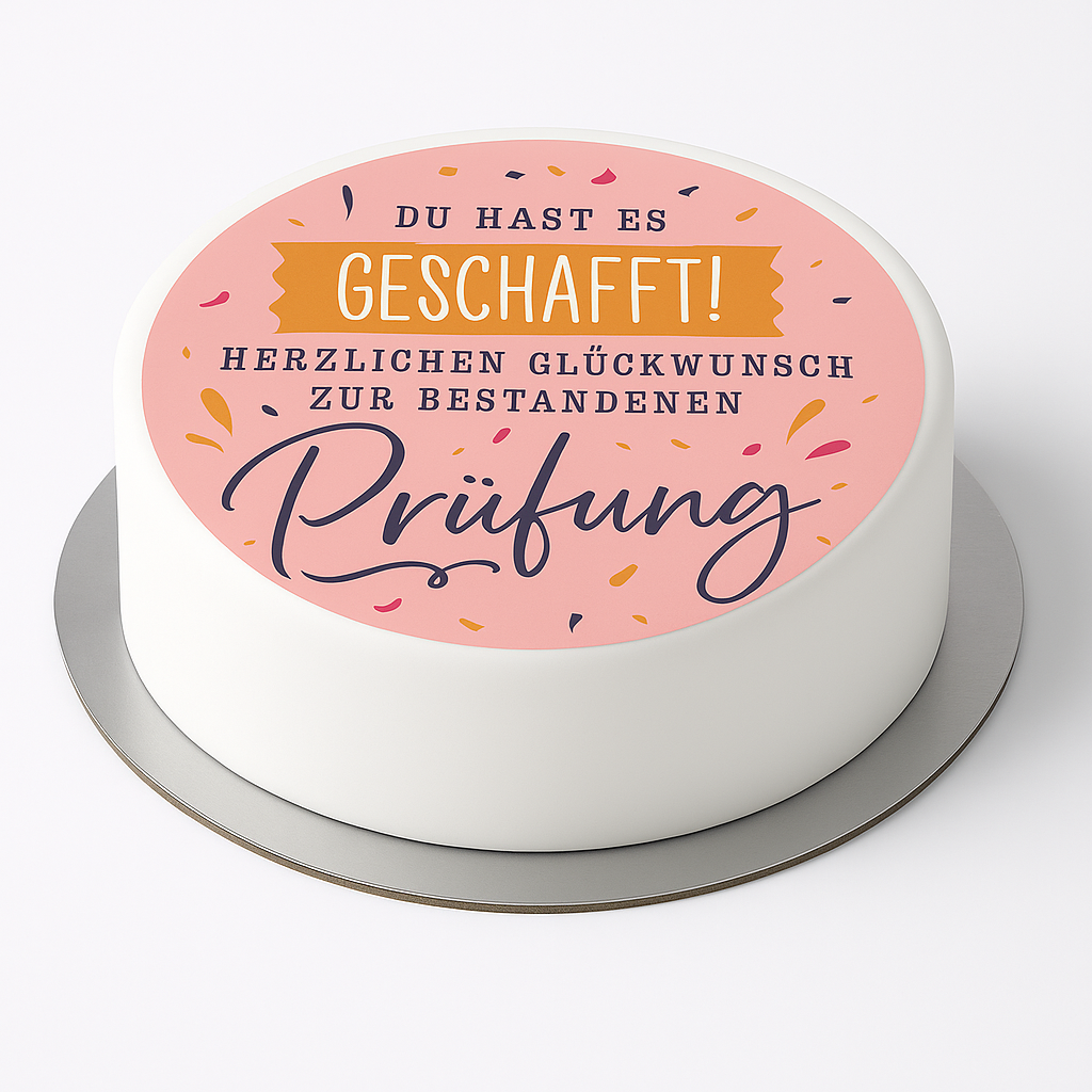 Tortenaufleger Prüfung - Du hast es geschafft