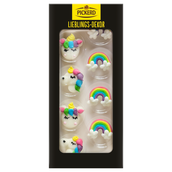 Zuckerdekorationen Einhorn & Regenbogen 