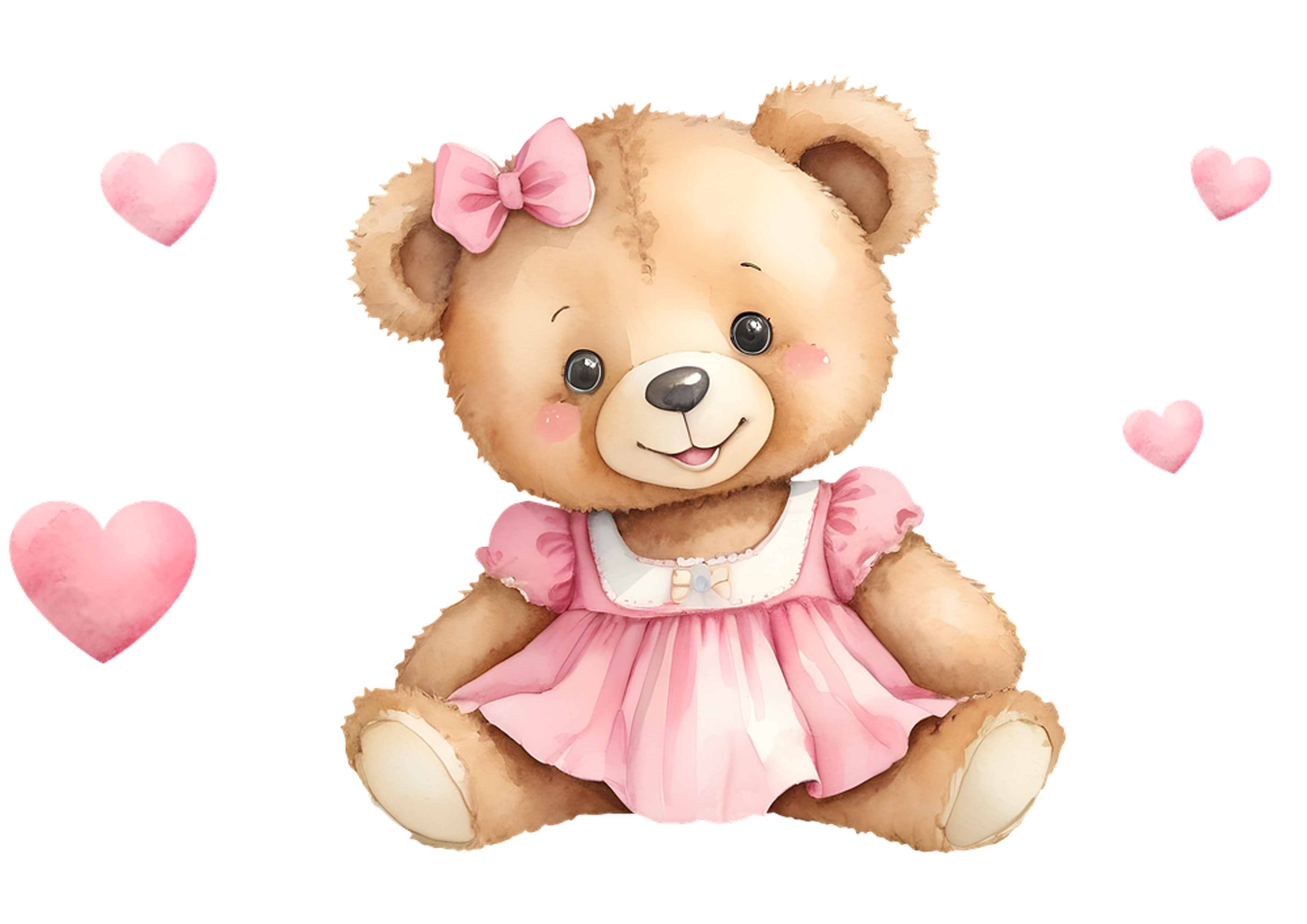 Deko Fondant  Bär rosa