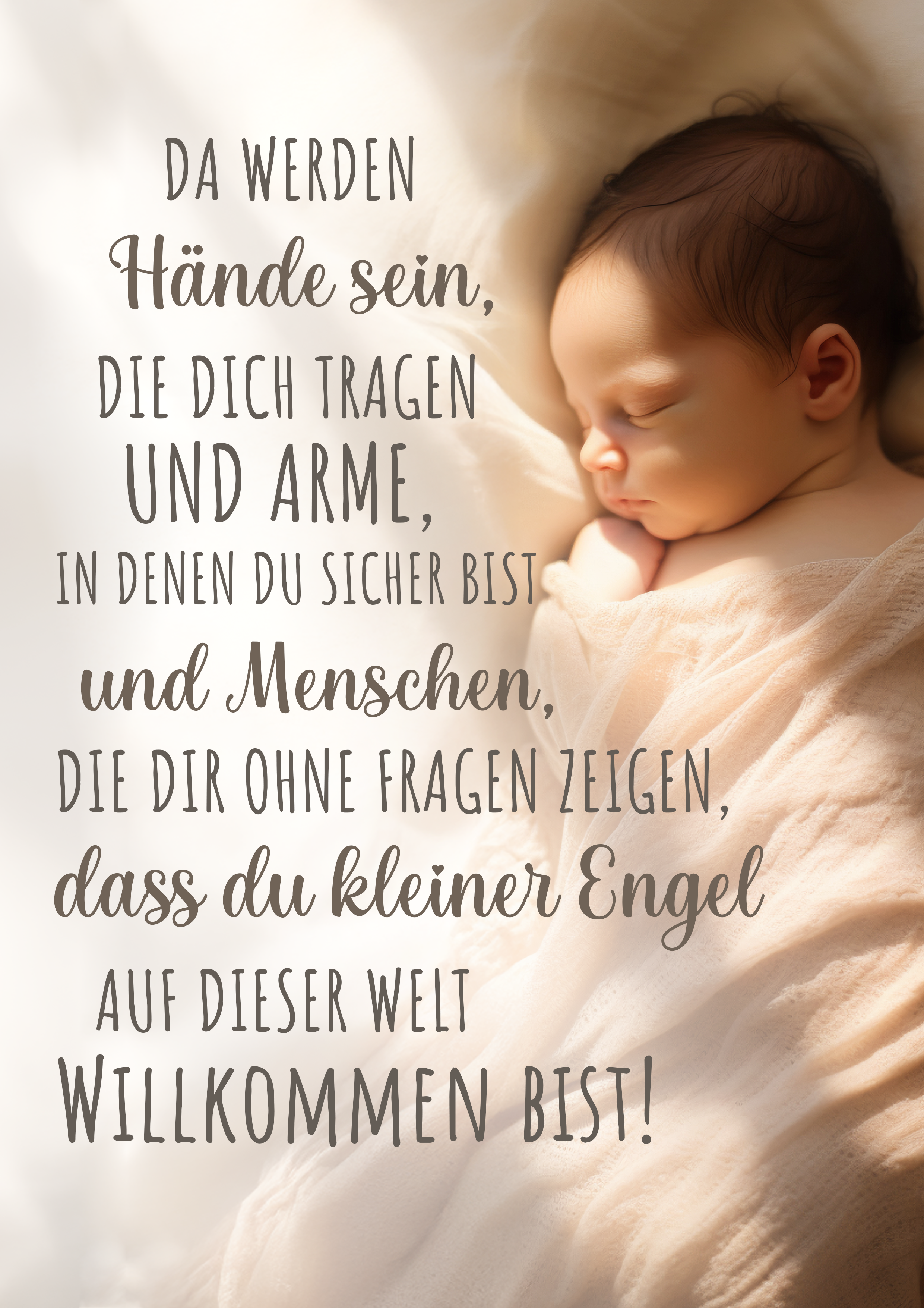 Tortenaufleger zur Geburt / Taufe – mit persönlichem Foto – Fondant A4 – Essbar