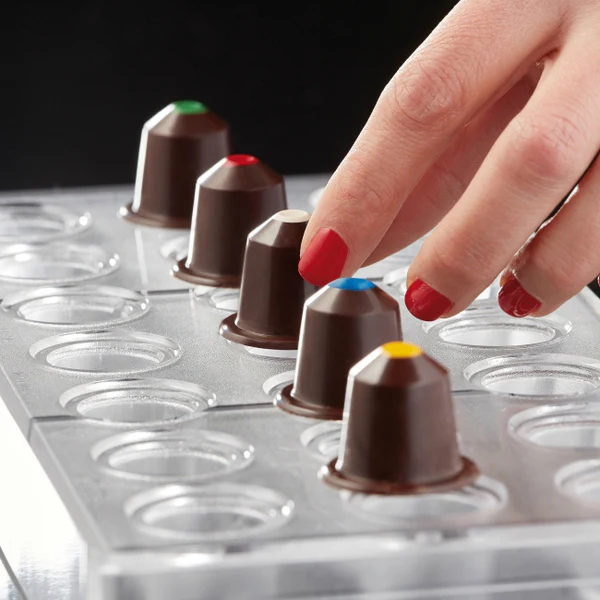 Pavoni Pralinenform PC36 Kapsule – Polycarbonatform für Kapsel-Pralinen