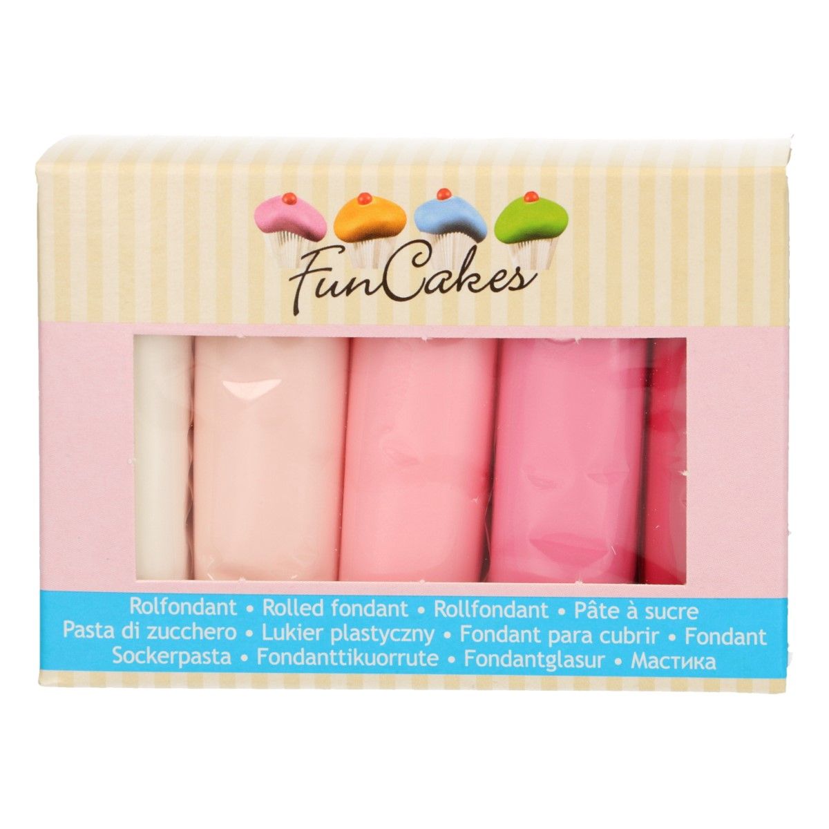 Rollfondant Multipack pink colours 5x100g