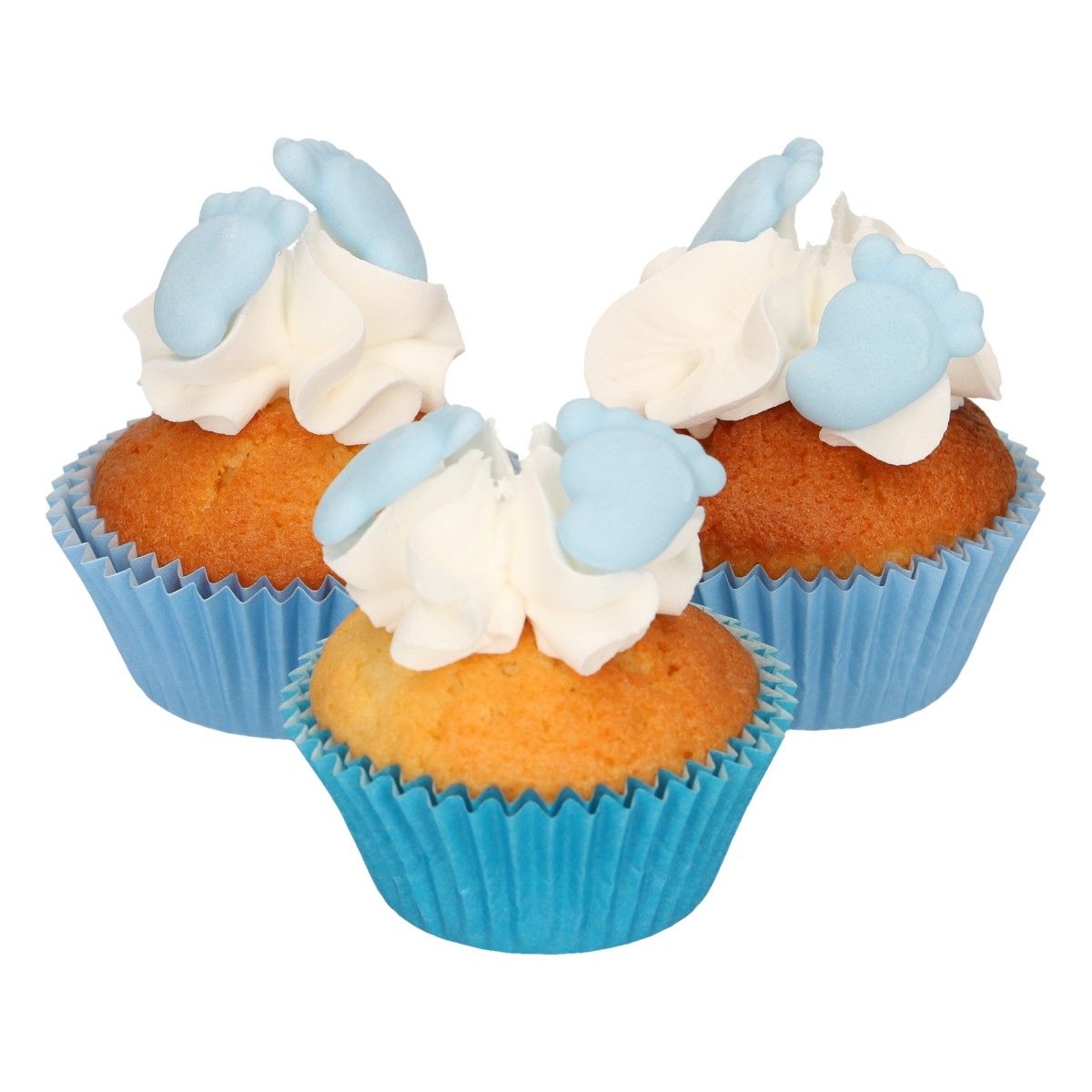 Zuckeraufleger Babyfüße blau