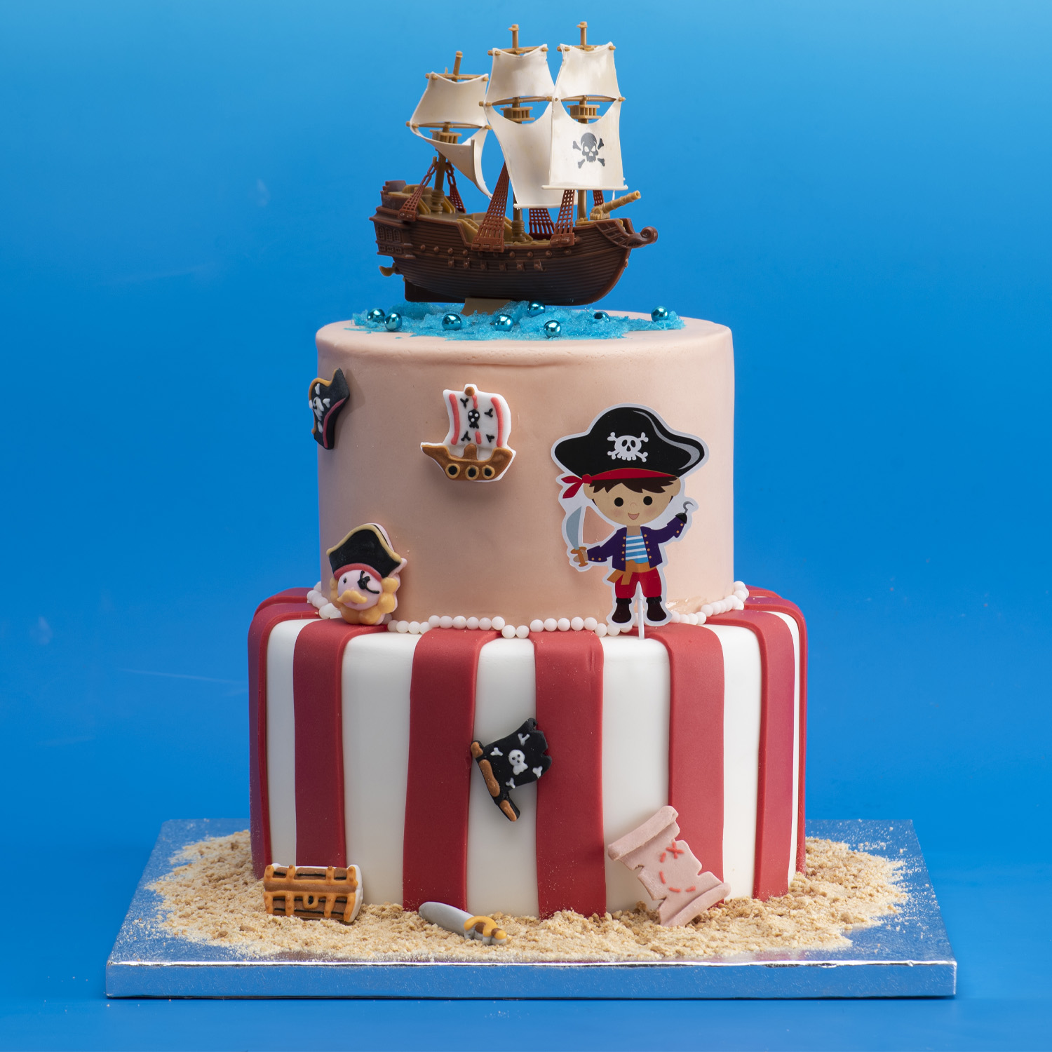 Zuckerdekoration Piraten – 8-teiliges Set für Kuchen & Cupcakes