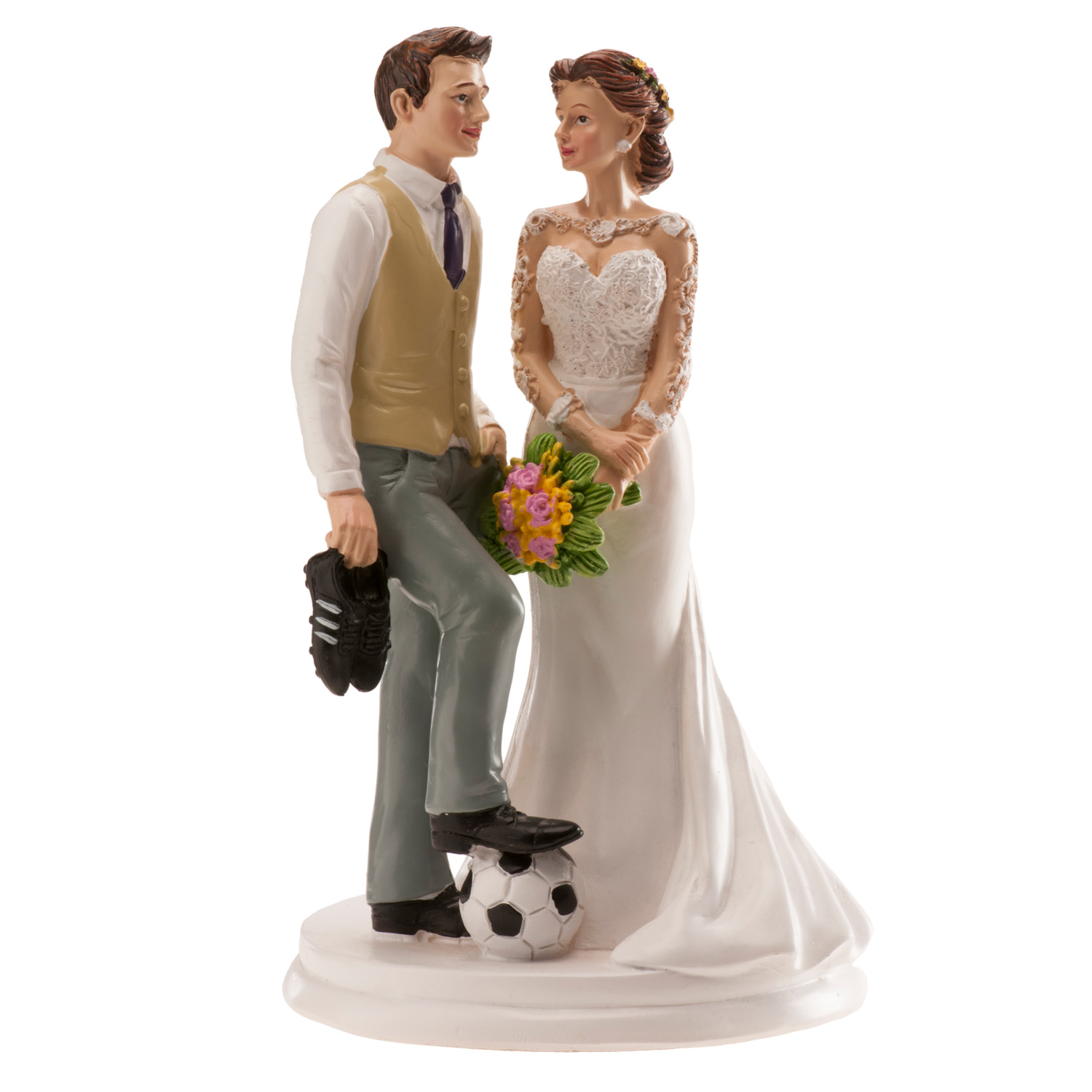 Hochzeitspaar Fußball 20 cm – originelle Tortendeko für Hochzeitstorten