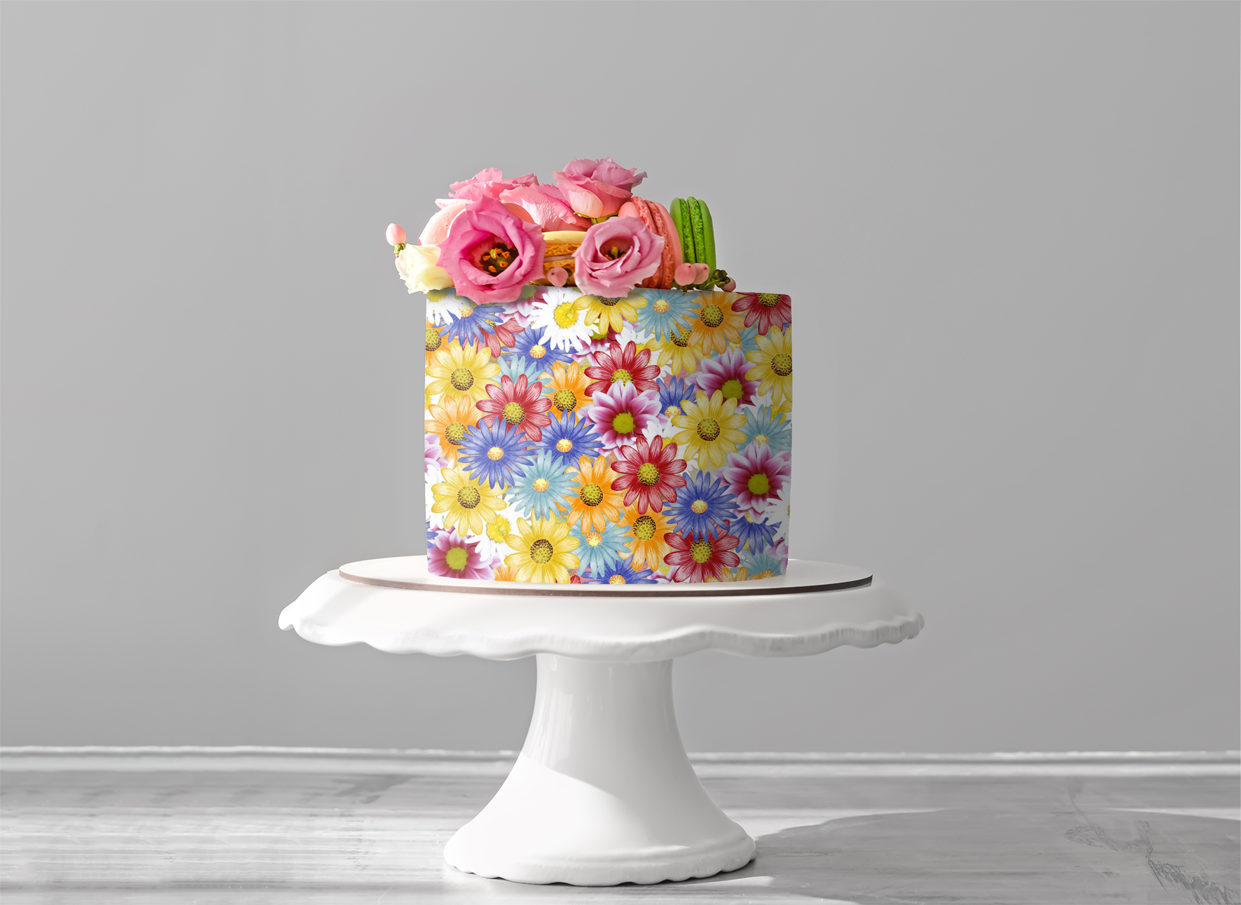 Deko Fondant Gänseblümchen