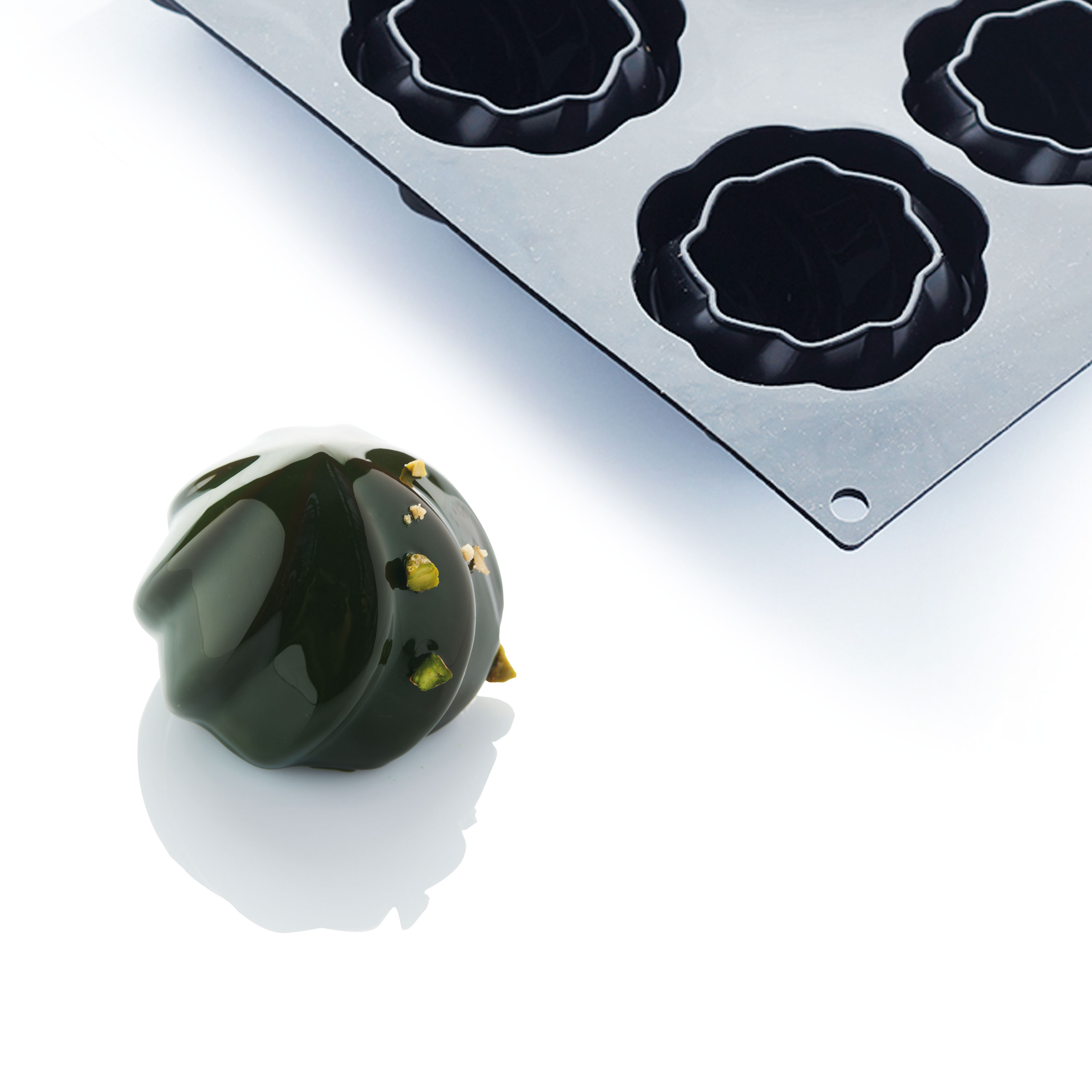 Martellato Harmony Silikonform BlackSil – Wellenform für 6 Monoporzionen