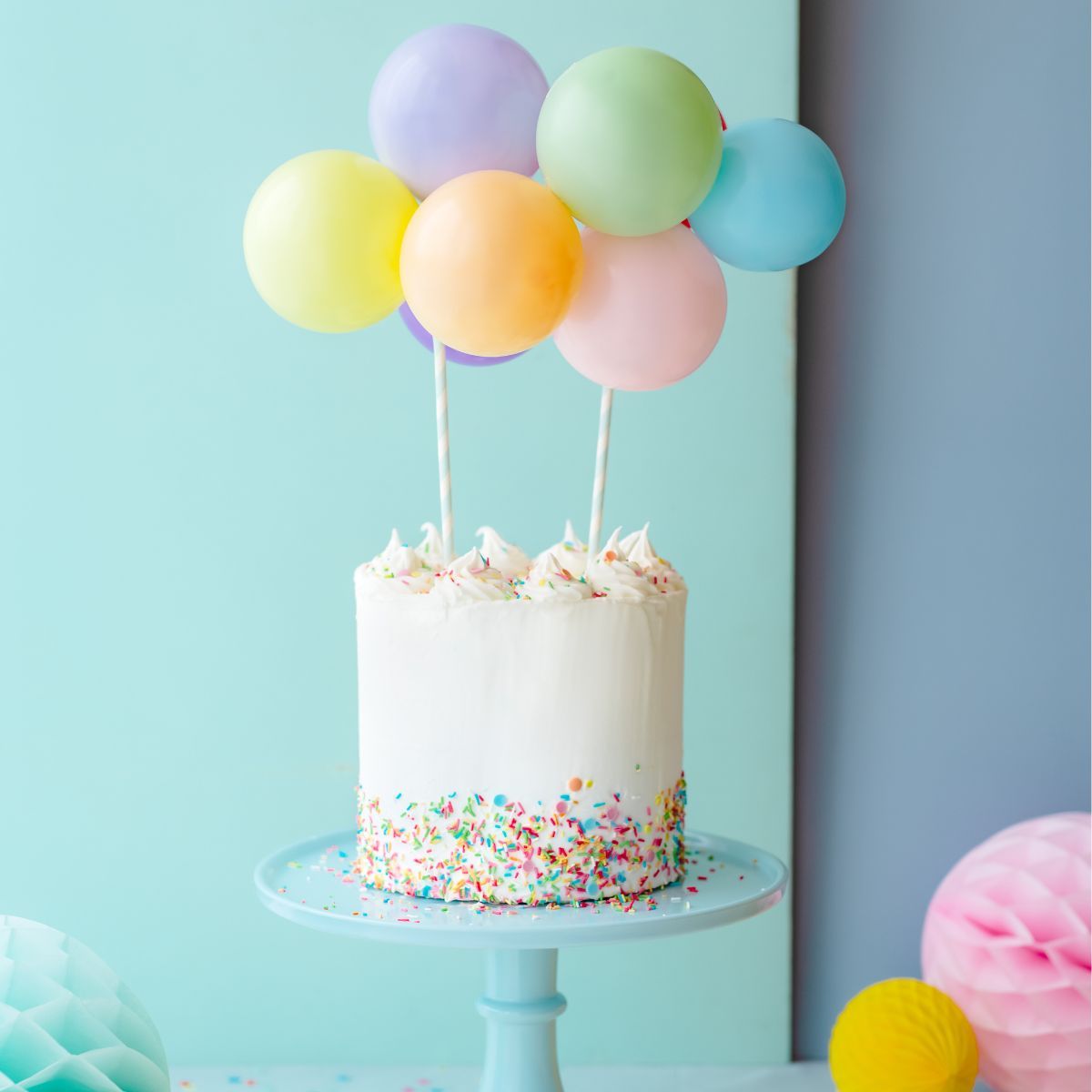 Cake Topper - Luftballon Regenbogen