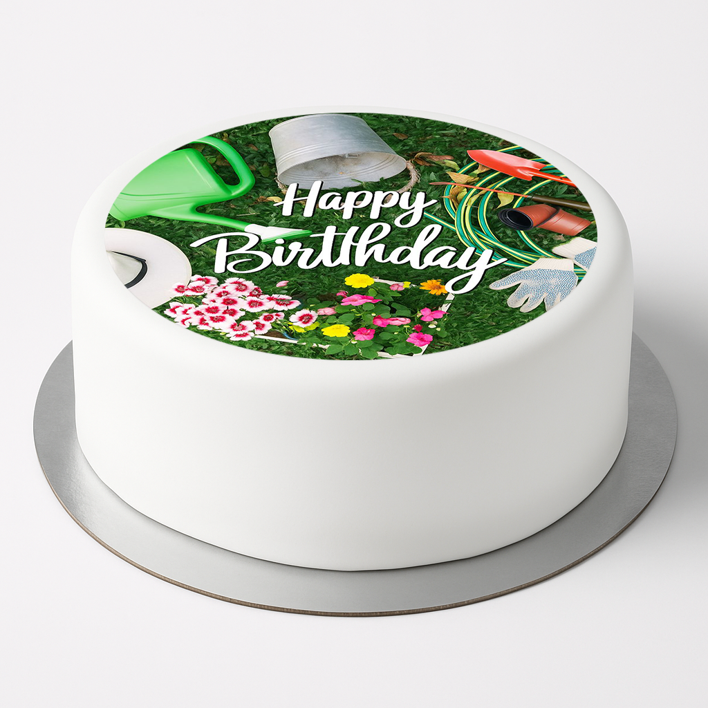 Tortenaufleger Geburtstag Garten