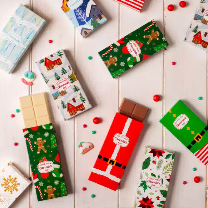 Schokoladen Tafel Verpackung Geschenkbox „Goldbarren“ – Ice Star Dubai Chocolate – 5-teilig