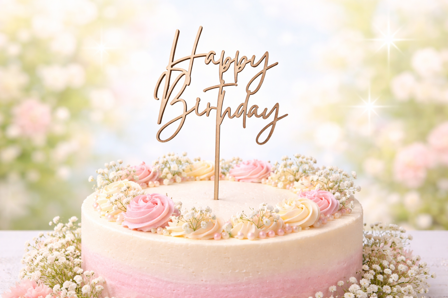 Cake Topper Happy Birthday