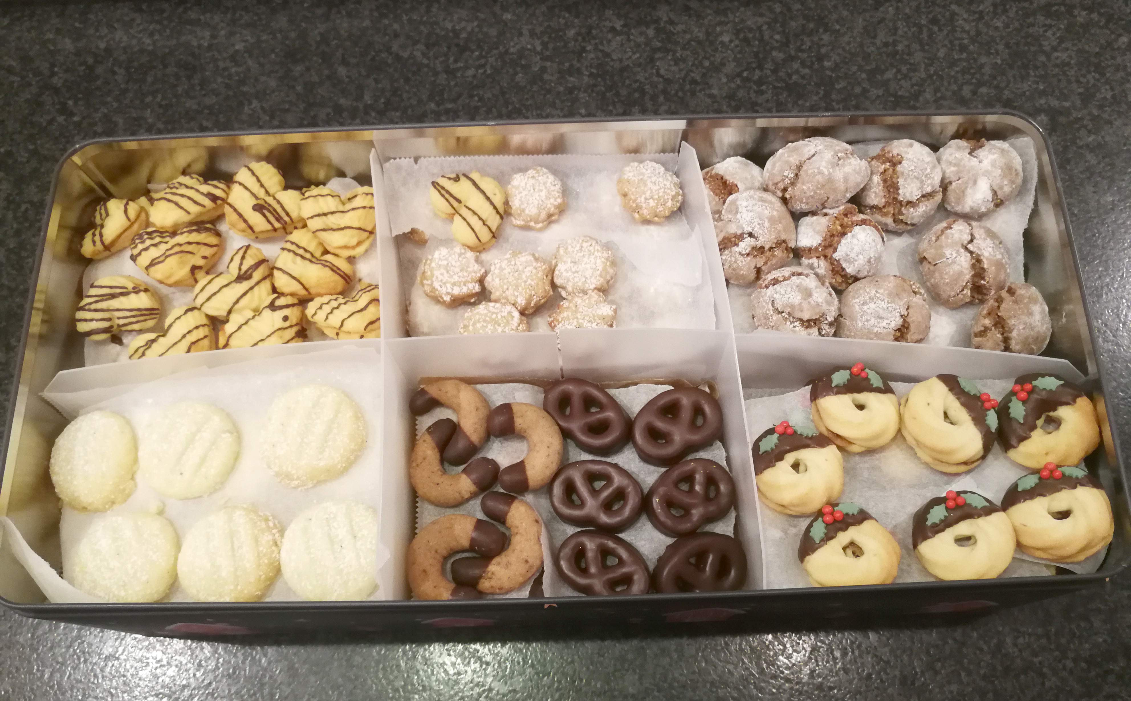 Gebäckdose XXL | Winter Wunderland mit Fächereinsatz