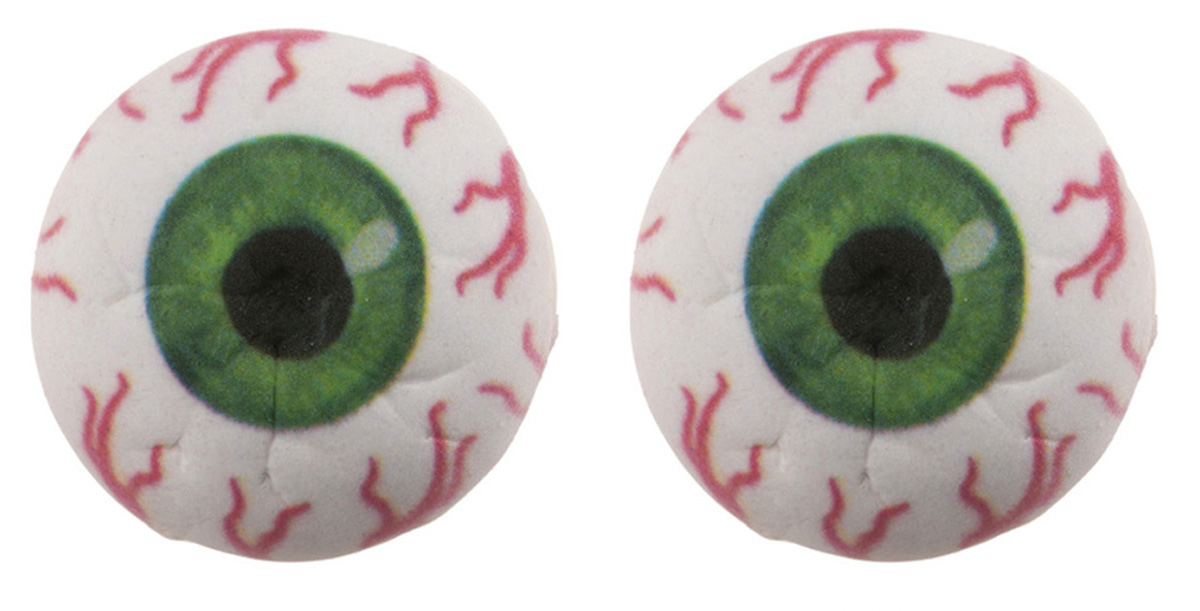 Zuckerdekoration Augen 3D grün | 2 Stk.