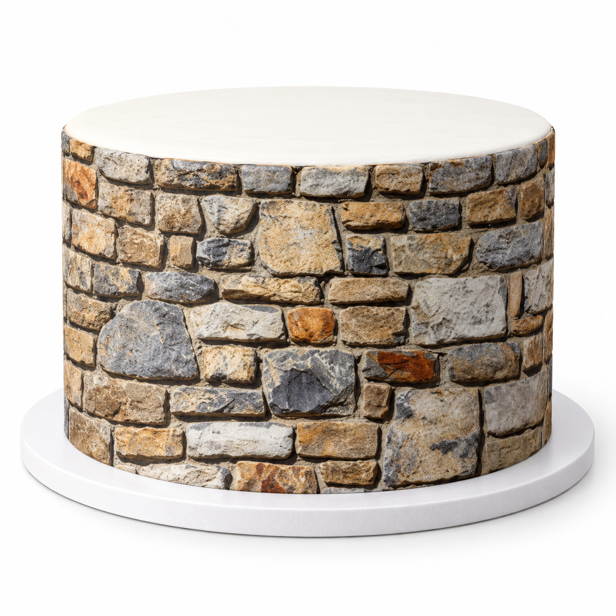 Deko Fondant Steinwand A4 – essbare Tortenrand-Dekoration