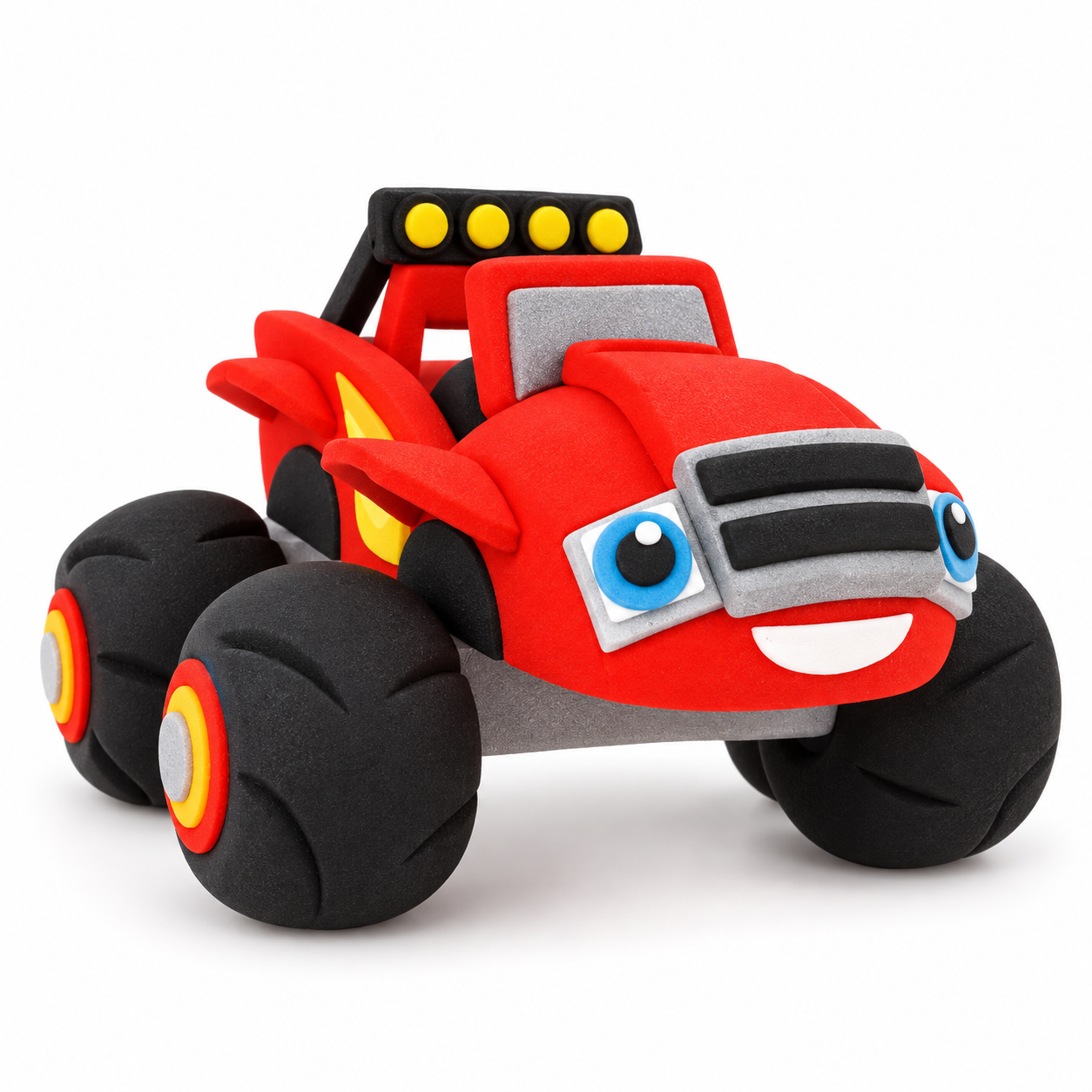 Tortenfigur Monster Truck XXL – Handmodelliertes Auto aus Fondant, 12 cm