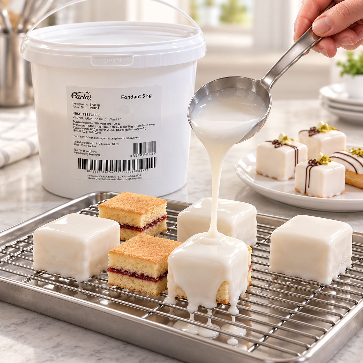 Fondantglasur 5 kg – Flüssigfondant zum Glasieren