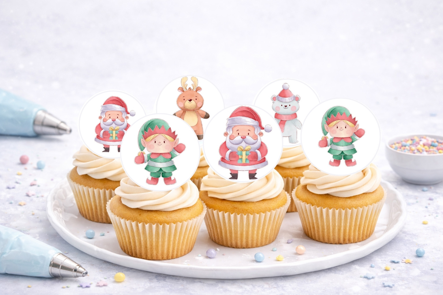 Muffinaufleger Weihnachtsmotive
