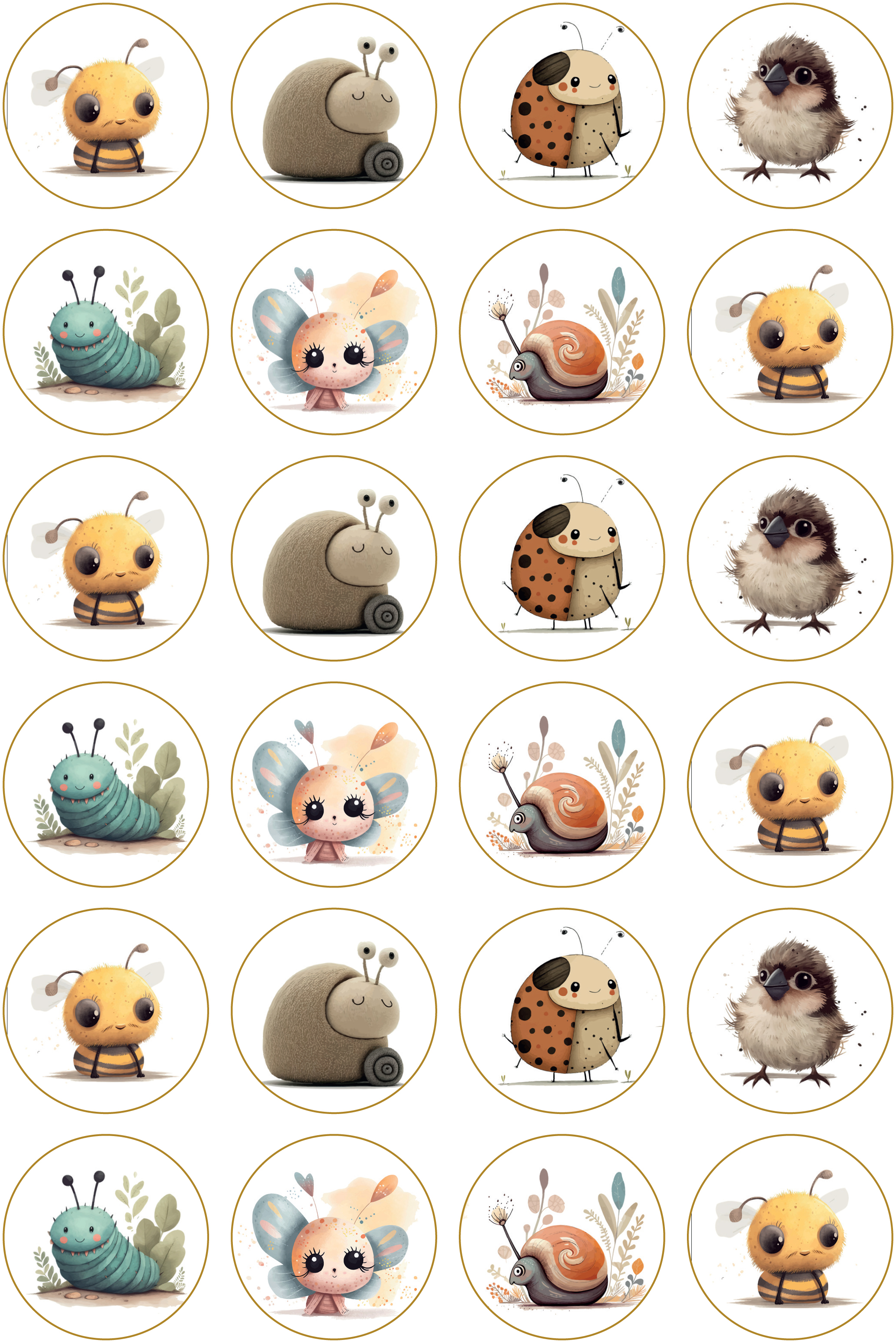 Muffinaufleger Tiere