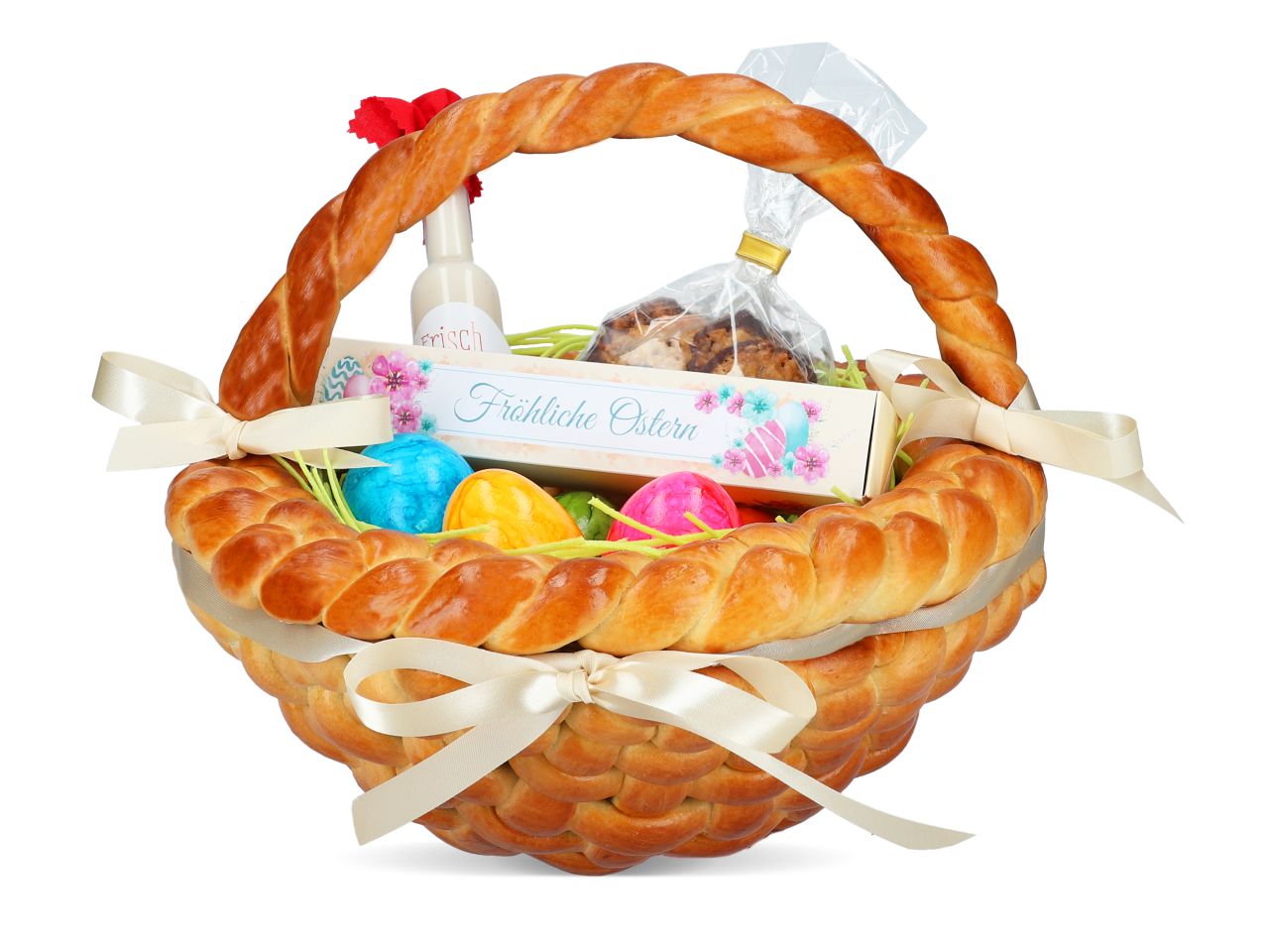 Essbares Gras als Nestfüllung im Osterkorb zur Dekoration von Osternestern und Frühlingsarrangements