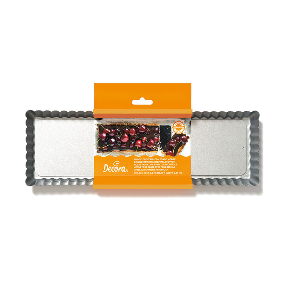Rechteckige Tarteform mit Hebeboden – 35 x 11 x 2,5 cm