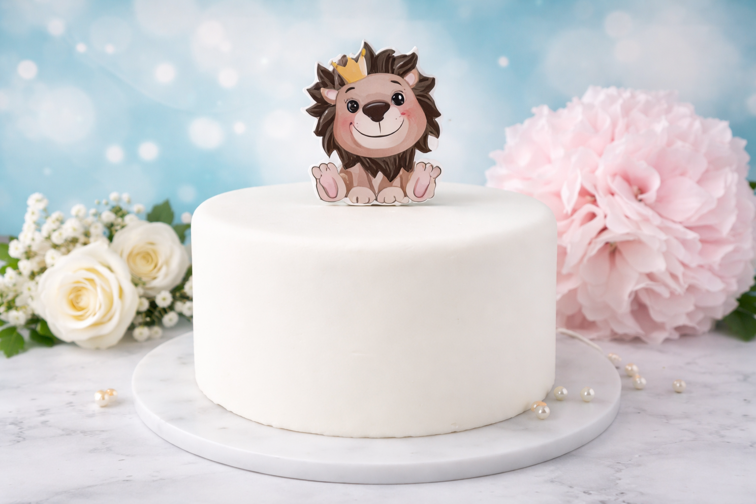 🦁 Cake Topper Löwe – Handgemachte Tortendeko für Safari- & Kinder-Torten