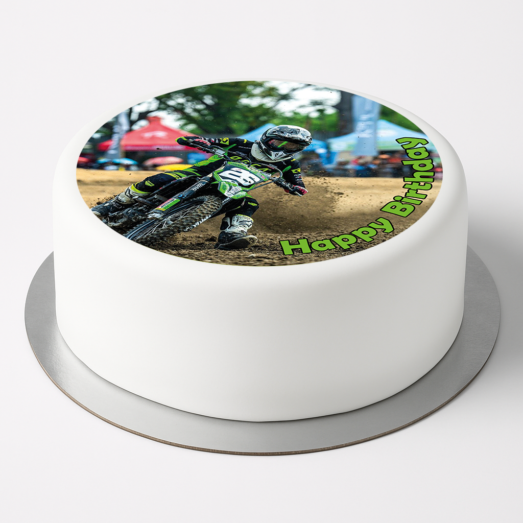 Tortenaufleger „Motocross“ –  für Tortendekoration