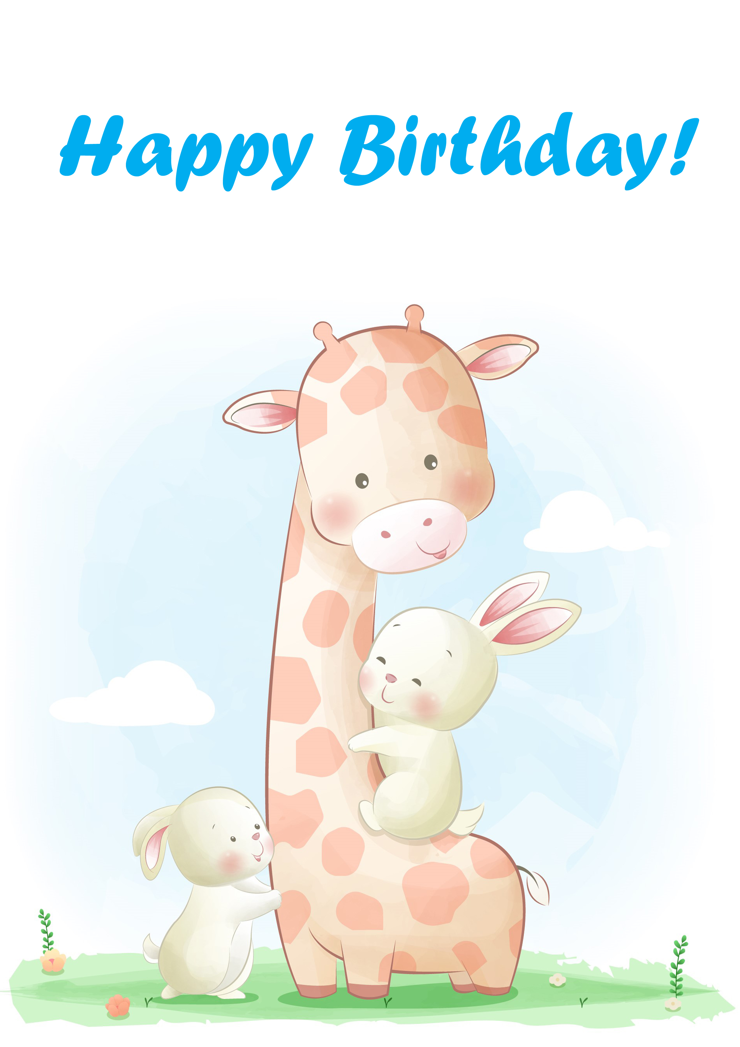 Rouladendekor Geburtstag Giraffe
