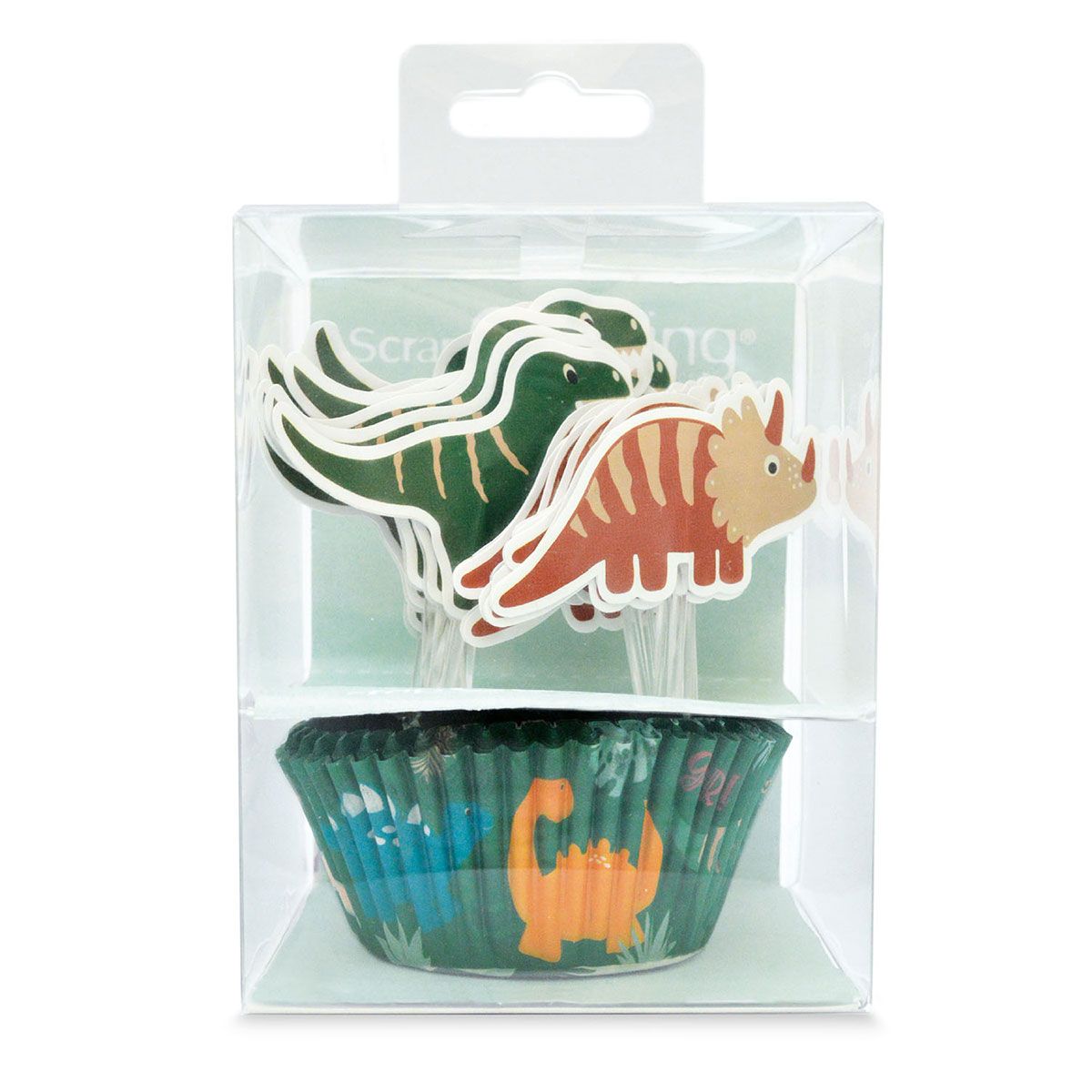 Muffinförmchen & Toppers Dino – 24er Set für Dino-Muffins