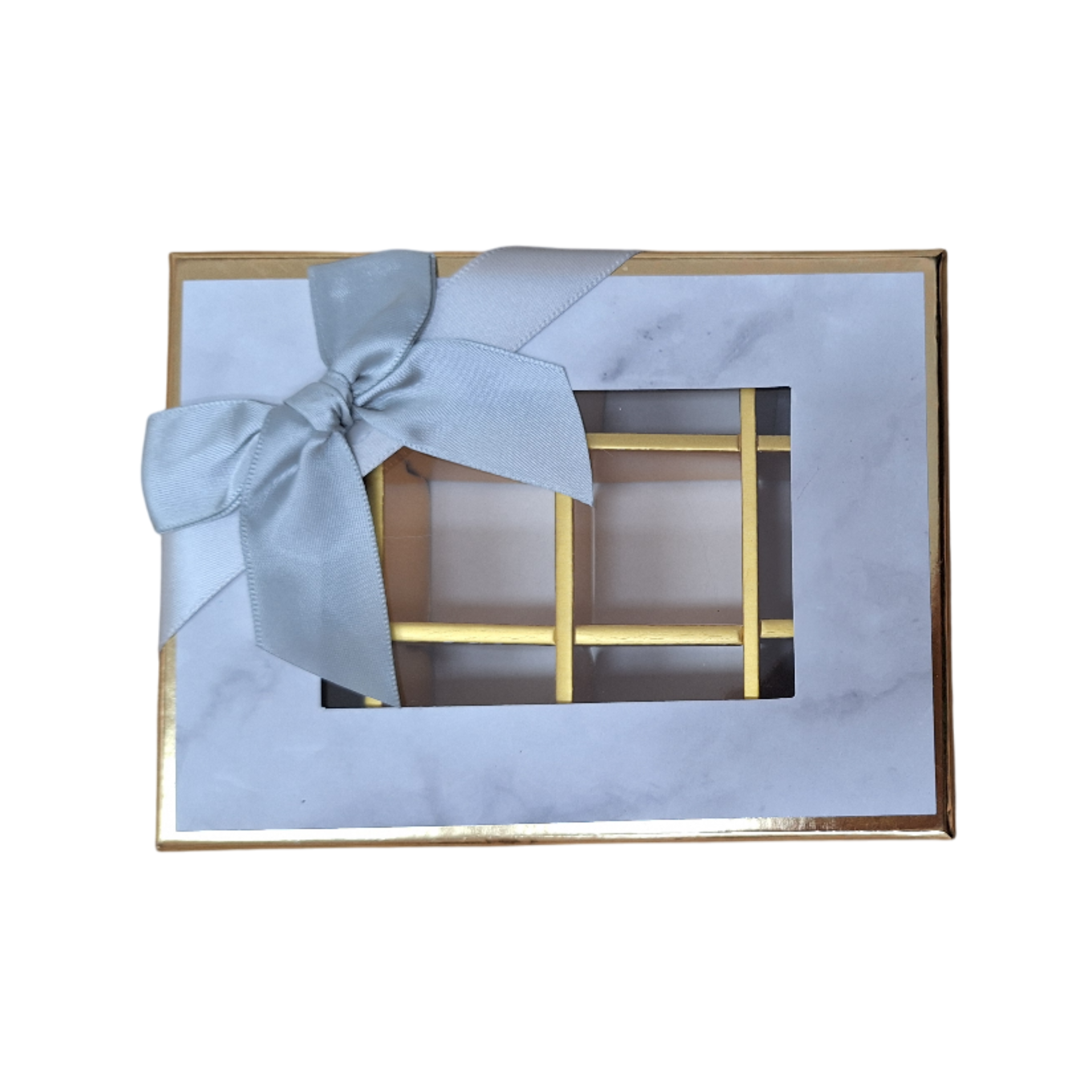 Pralinen Schachtel Pralinenverpackung für 12 Stück – mit Sichtfenster & Schleife