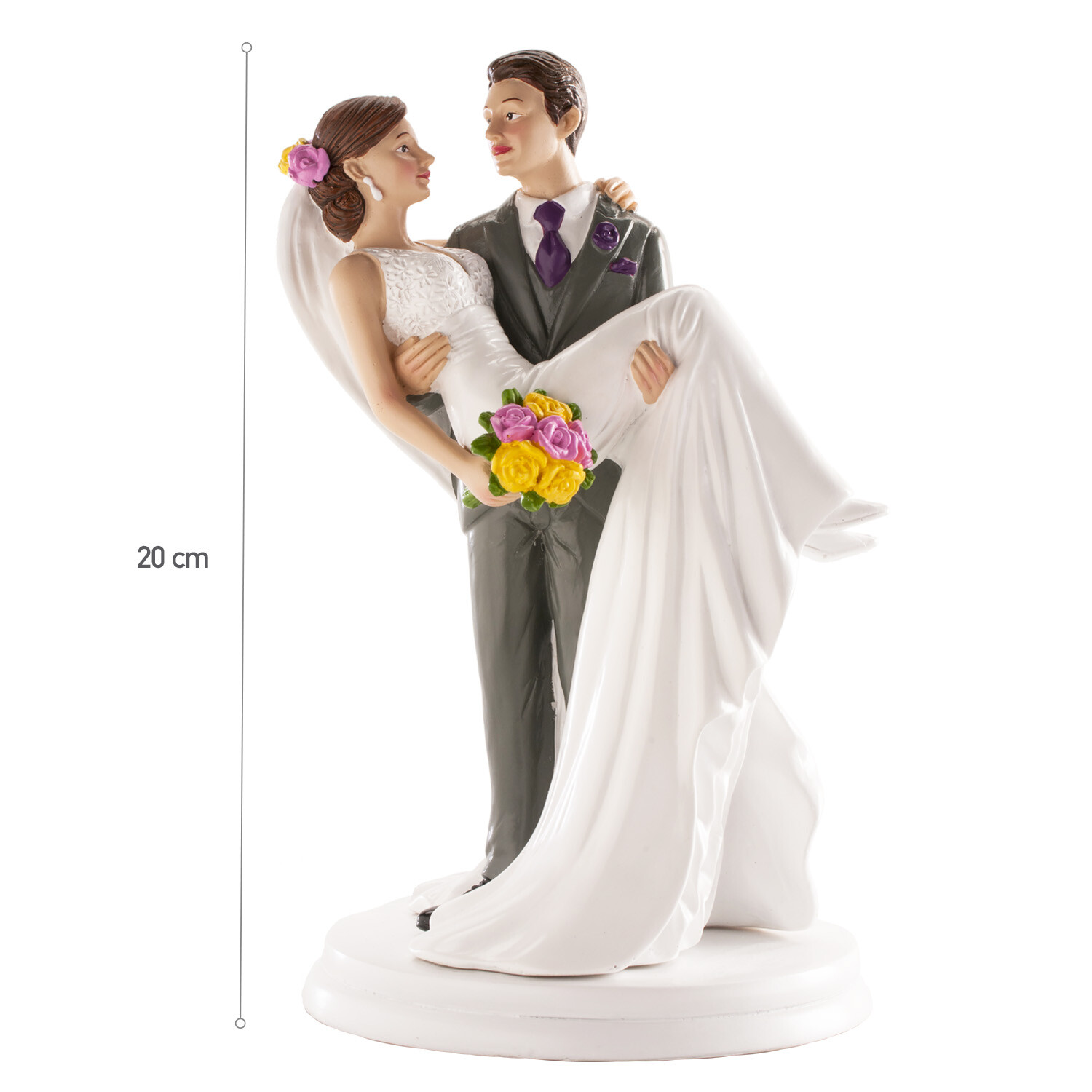 Cake Topper Brautpaar getragen – Klassische Hochzeitstorten-Figur