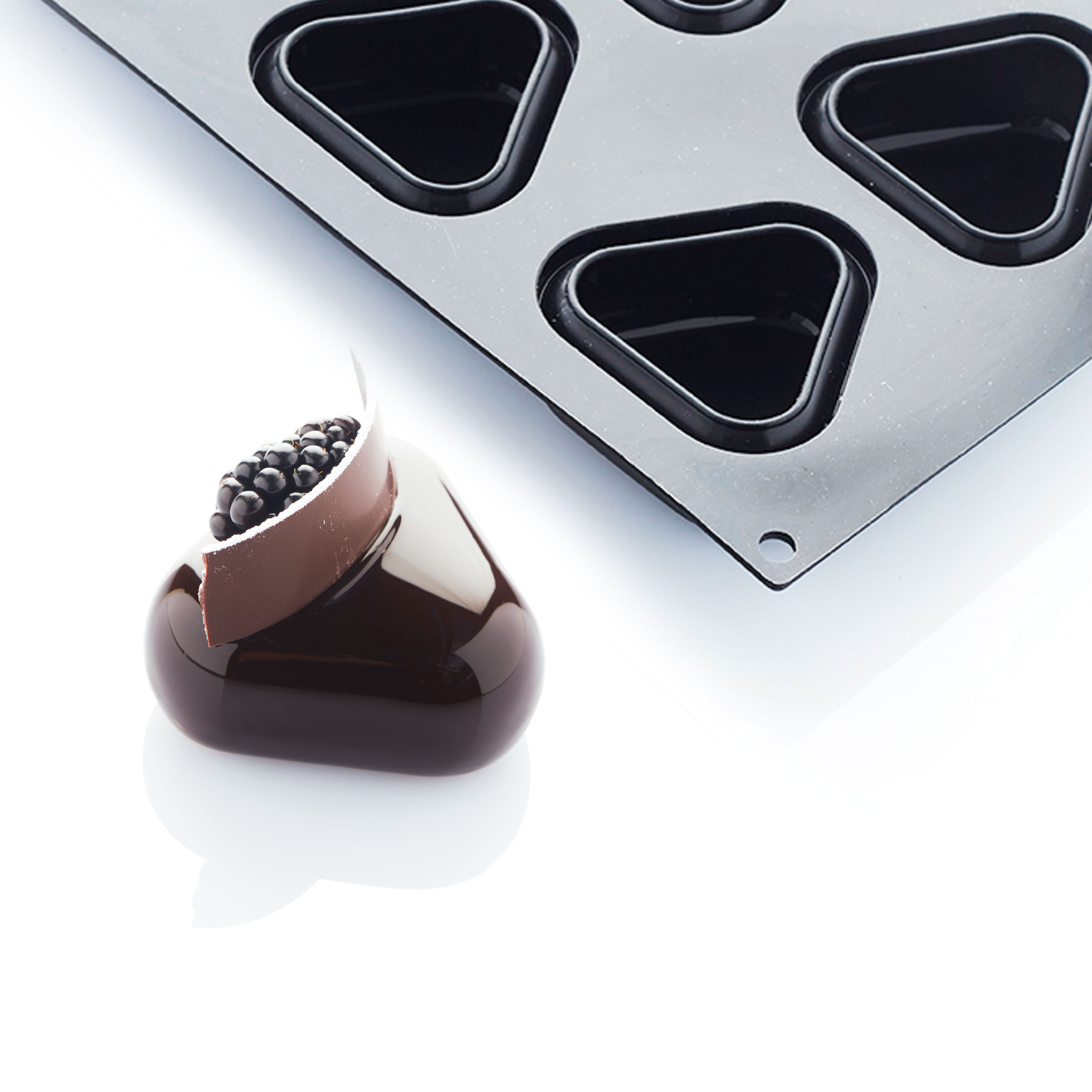Martellato Triangle Silikonform BlackSil – Dreiecksform für 6 Monoporzionen Dessertform