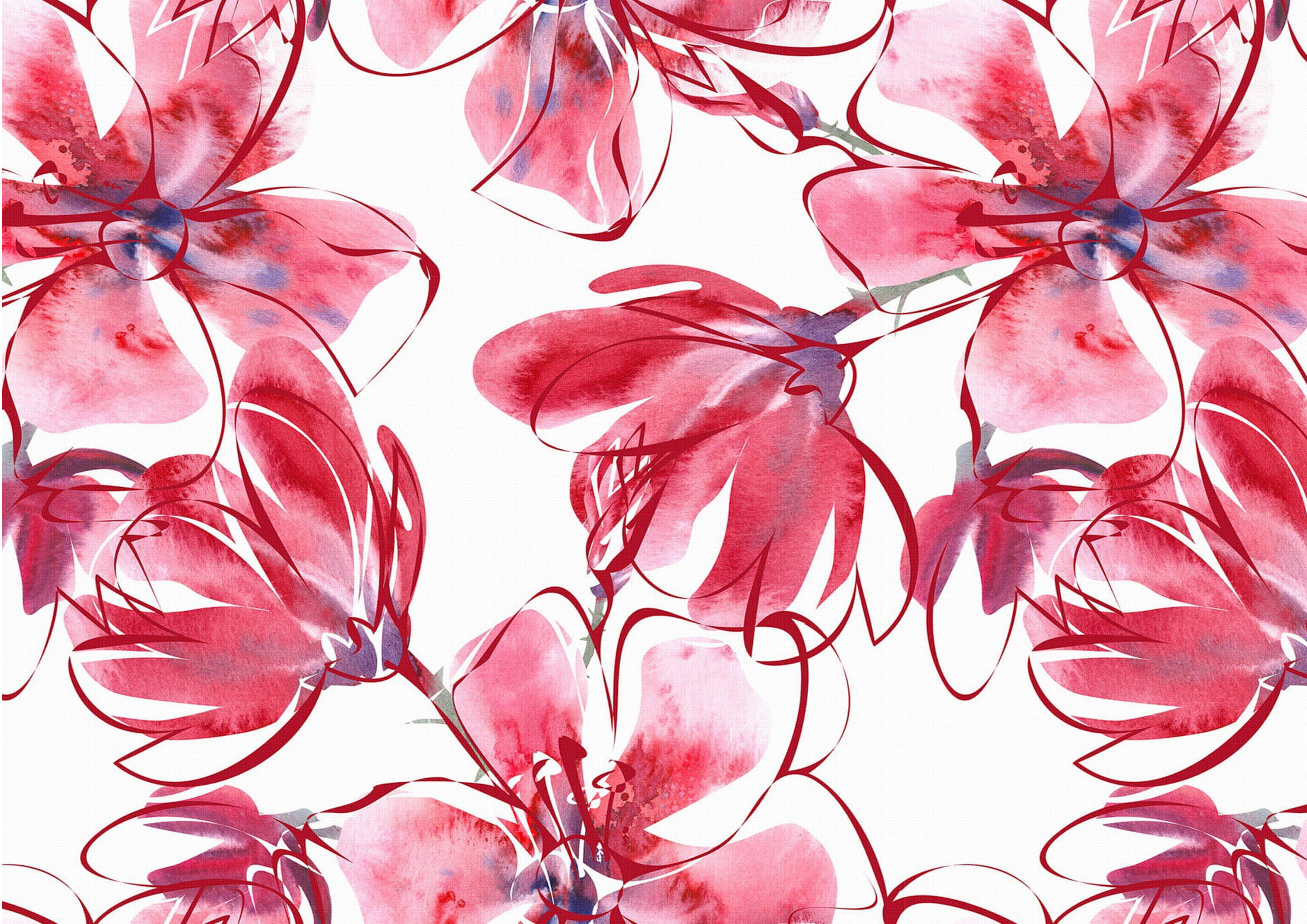 Wafer Paper / Oblatenpapier  rote Blumen