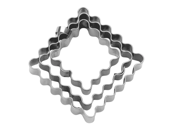 Quadrat – gewellt – Set, 3-teilig