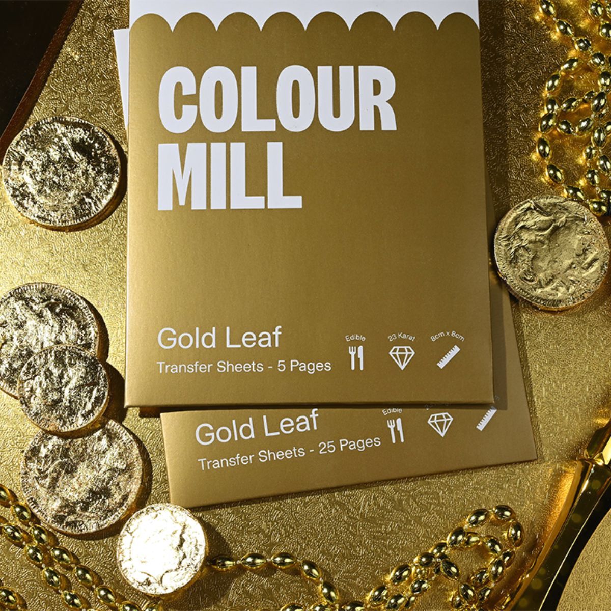 Reines Blattgold Colour Mill 23kt - 8cm pk/5 Reines Blattgold Colour Mill 23kt - 8cm pk/5