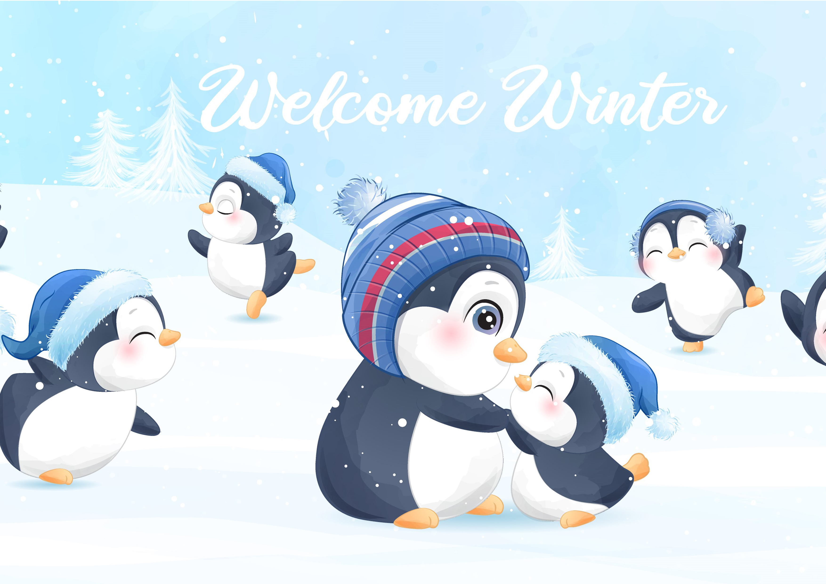 Deko Fondant Pinguin