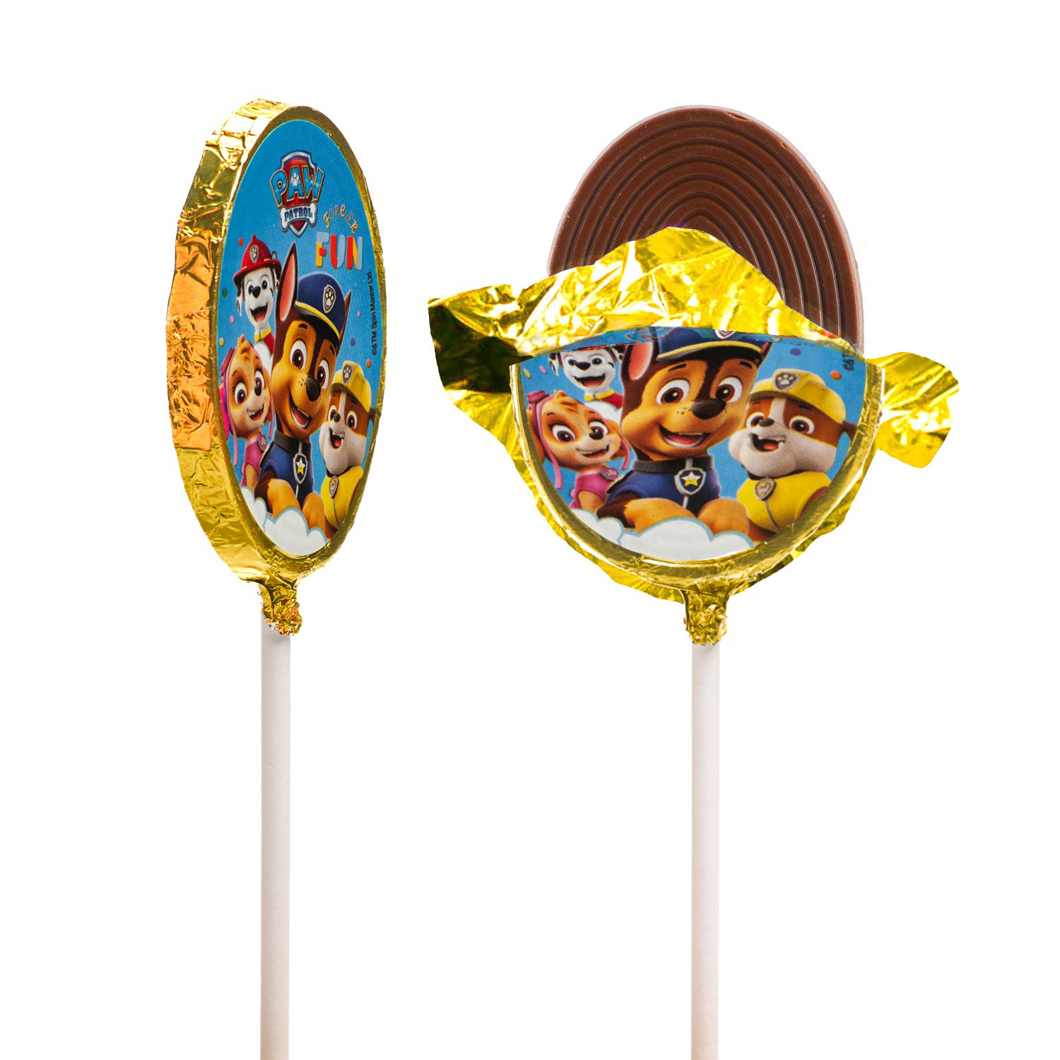 3er Set  Paw Patrol Schokoladen Lolli 