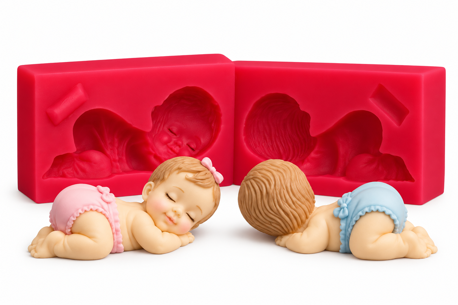 Silikonform Baby 3D – Fondantform für Babytorten, Taufe & Geburt