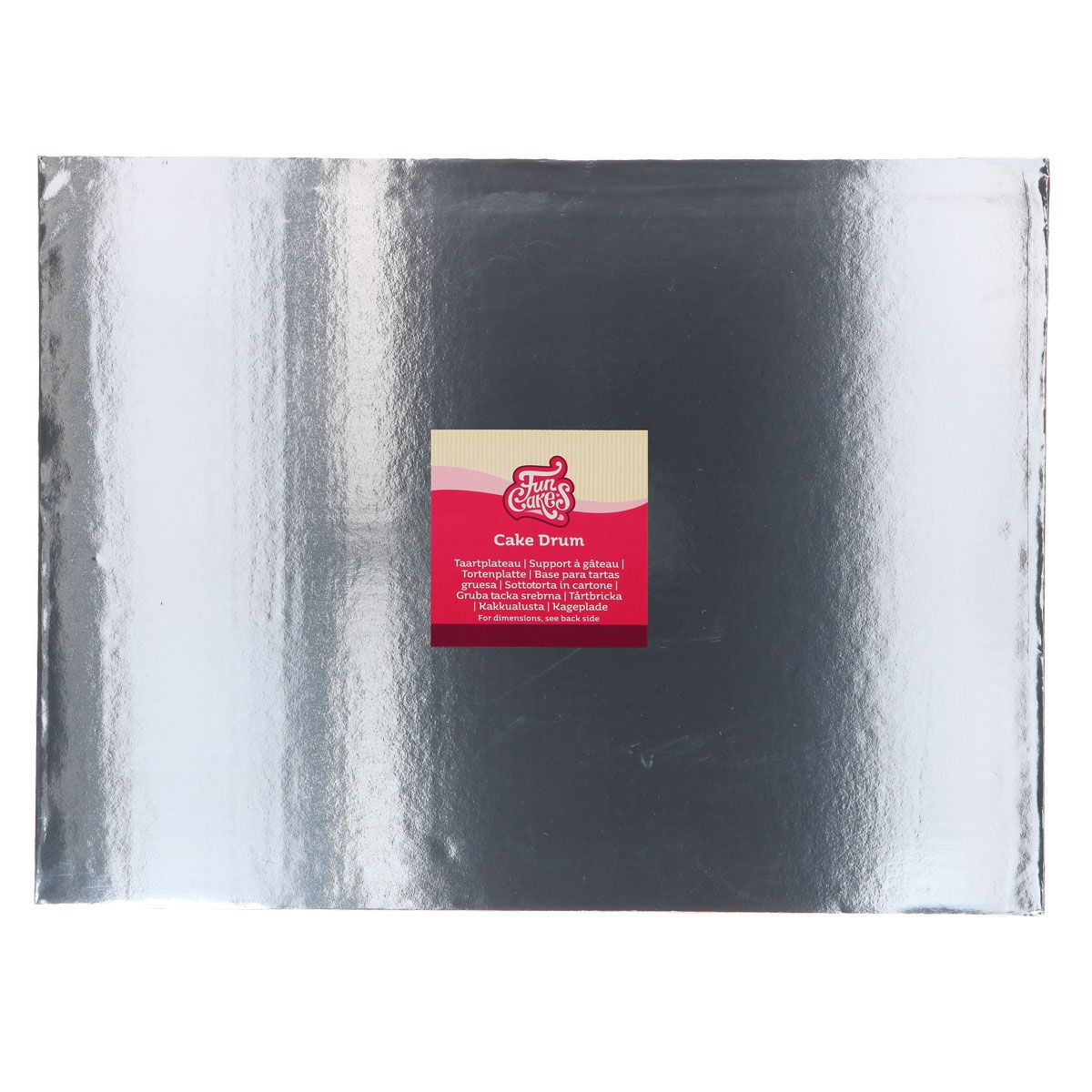 Tortenplatte 40 x 30 cm Silber – 20 mm starkes Cake Board für schwere & mehrstöckige Torten