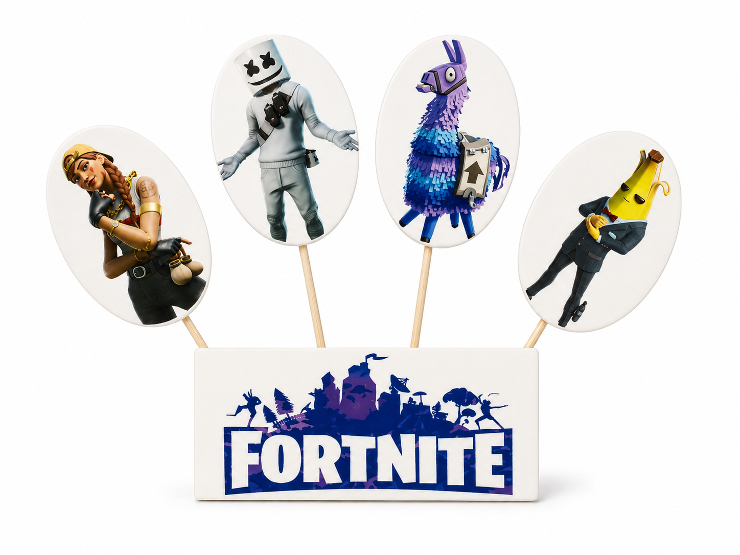 Fortnite Zuckerdekoration für Torten – Tortenstecker Set 