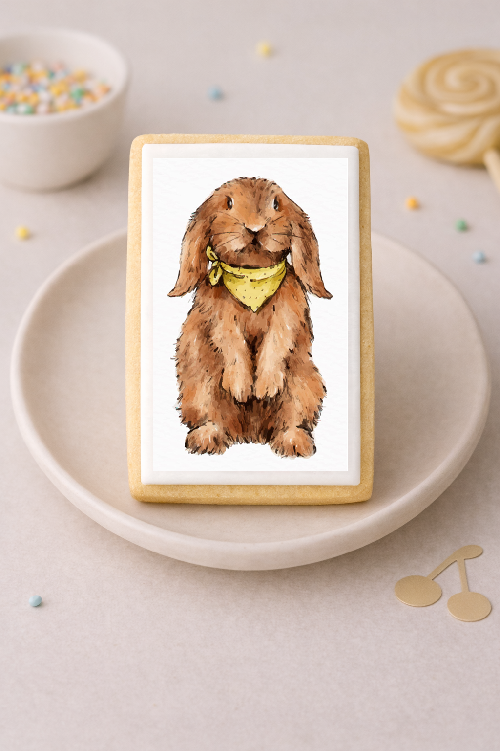 Fondant Kärtchen Hase