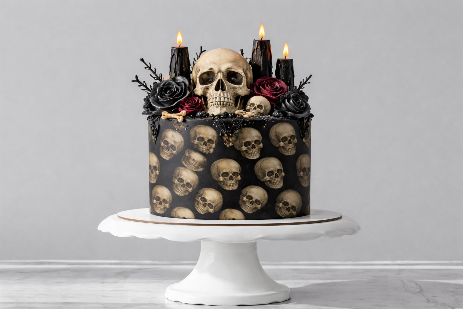 Deko Fondant Totenköpfe