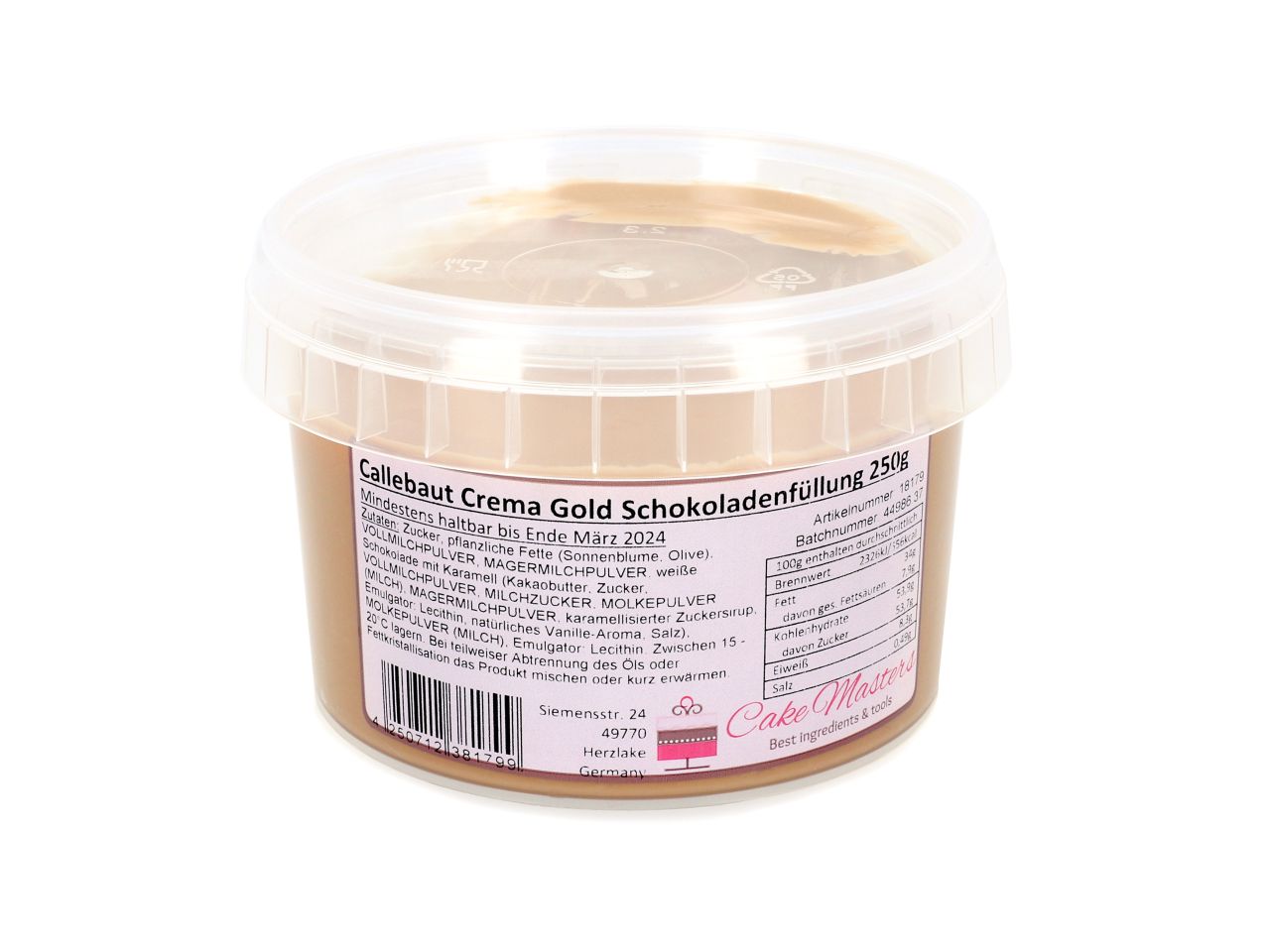 Callebaut Crema Gold Schokoladenfüllung