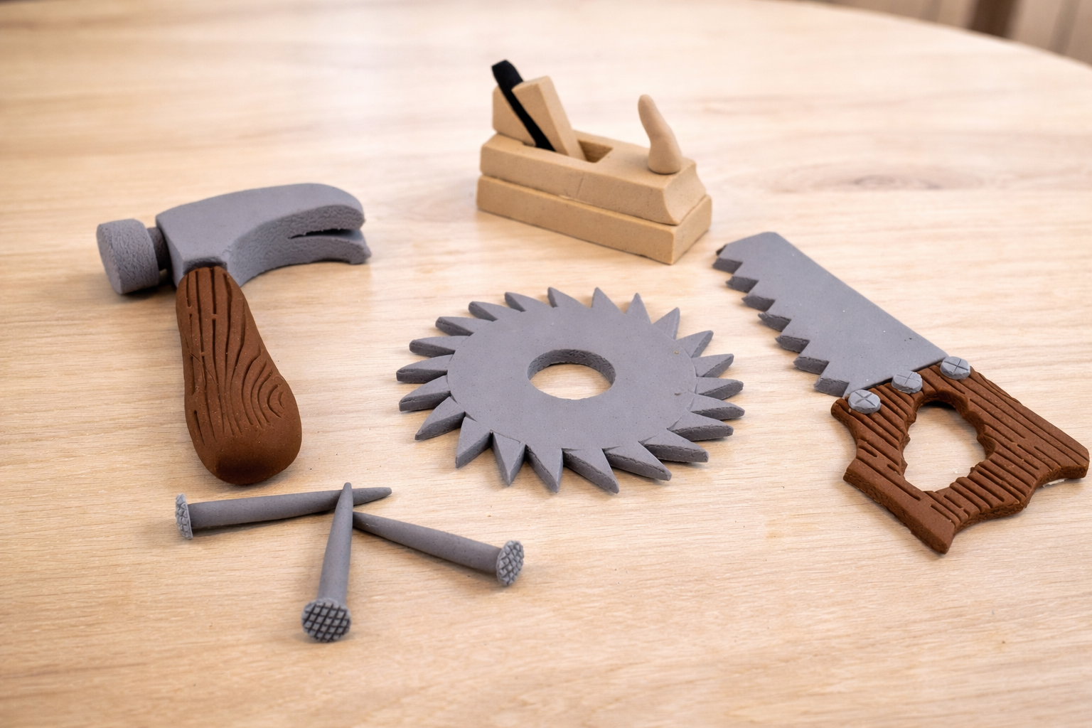 Tortendeko Set „Tischler-Werkzeuge“ – Handgefertigte Tortendekoration für Handwerker-Themen