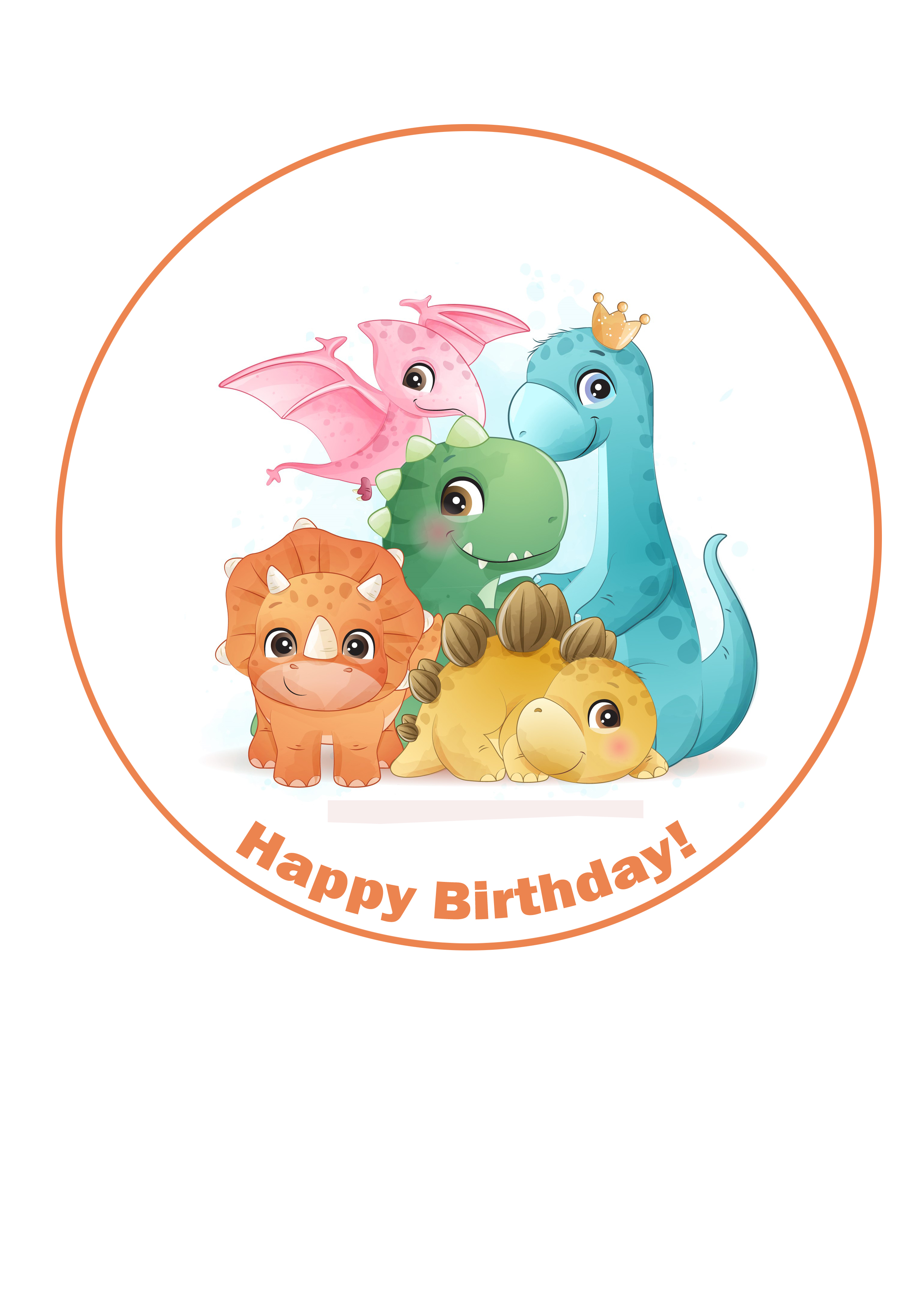 Tortenaufleger Dinosaurier Geburtstag
