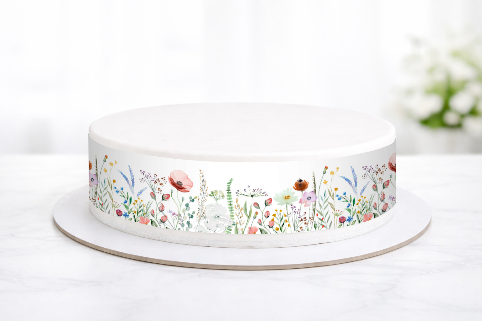 Tortenband Blumen