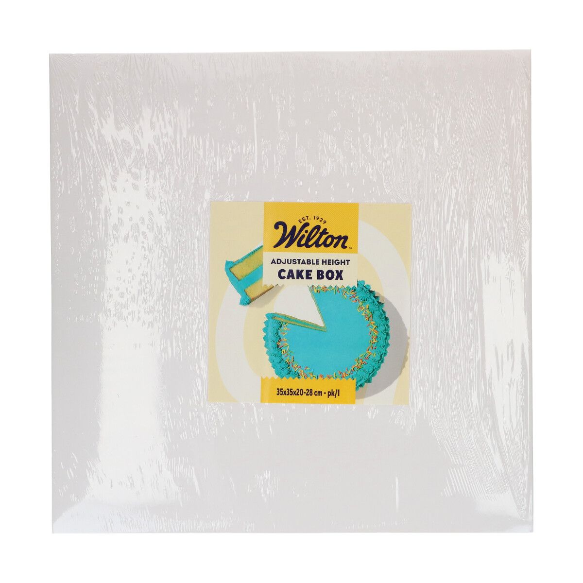Wilton Tortenschachtel verstellbare Höhe 35x35 cm – Cake Box 20–28 cm für hohe Torten & Hochzeitstorten