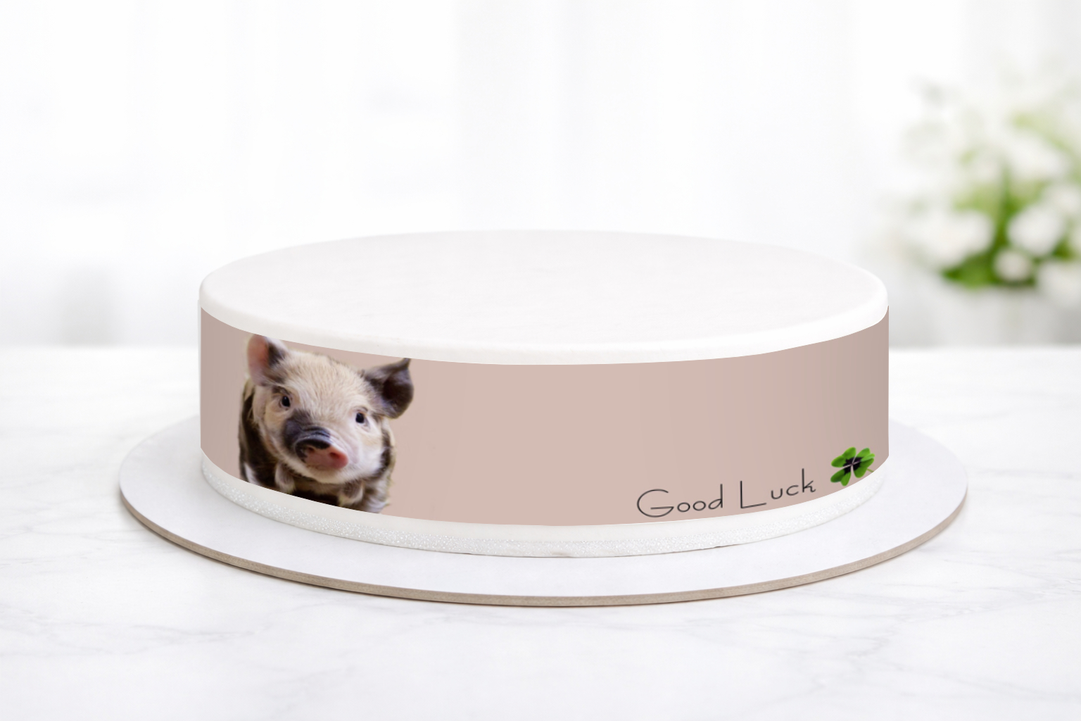 Tortenband Glücksschwein